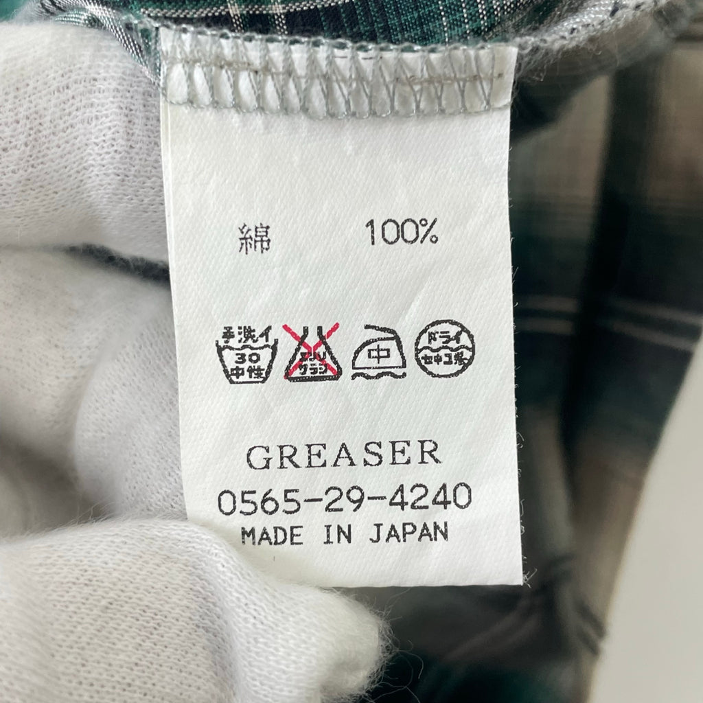 GREASER / シャドーチェックシャツ 参考定価：15,000程度 SIZE:XL