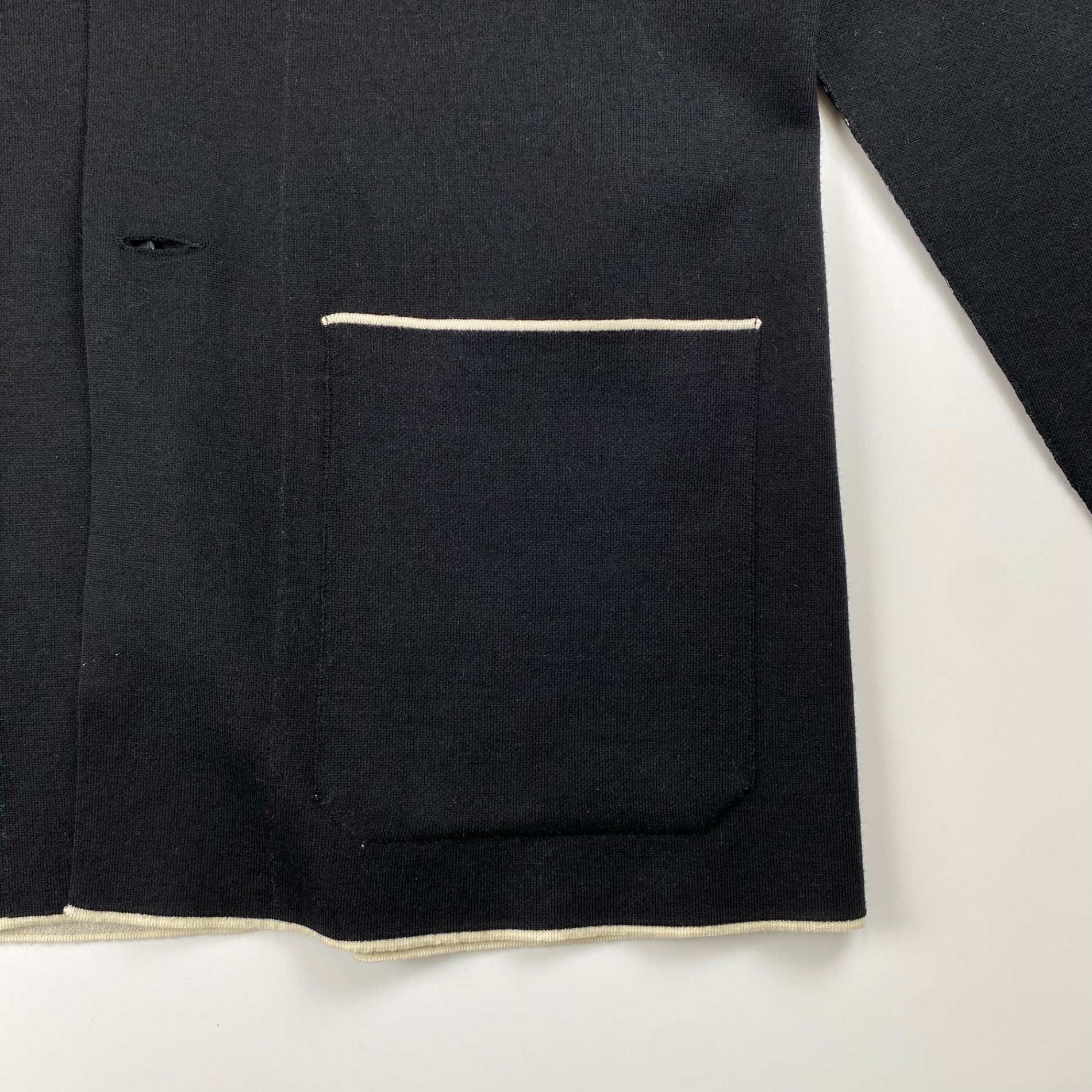 FENDI フェンディ / ニット バイカラー ジャガード ジャケット MADE IN ITALY SIZE:48（L程度）