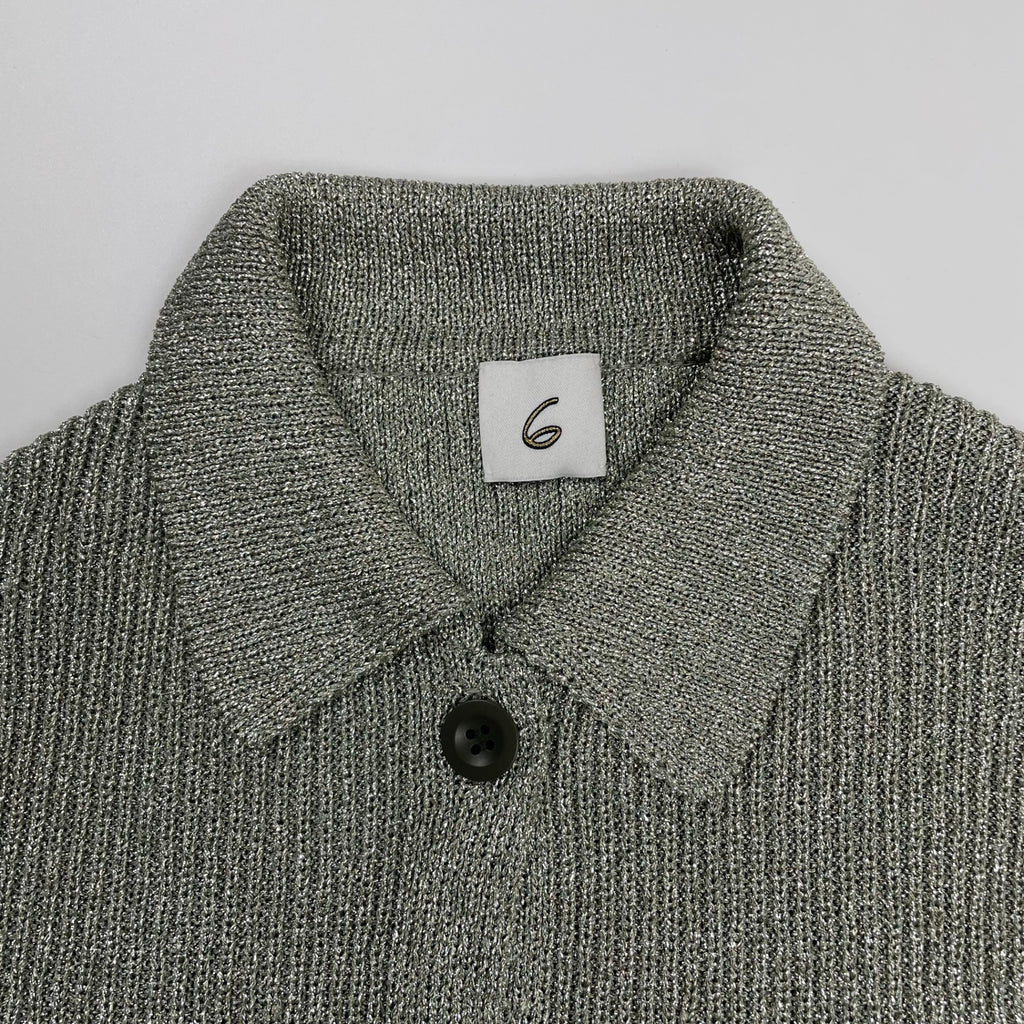 6(ROKU) BEAUTY＆YOUTH / LAME SHIRT CARDIGAN 参考定価：26,000+tax SIZE：FREE