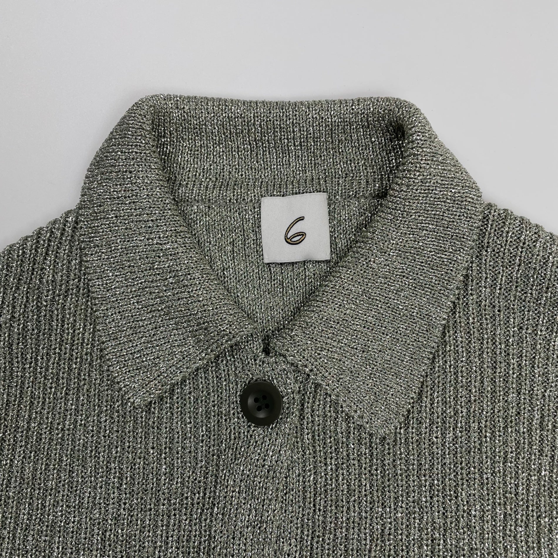 6(ROKU) BEAUTY＆YOUTH / LAME SHIRT CARDIGAN 参考定価：26,000+tax SIZE：FREE