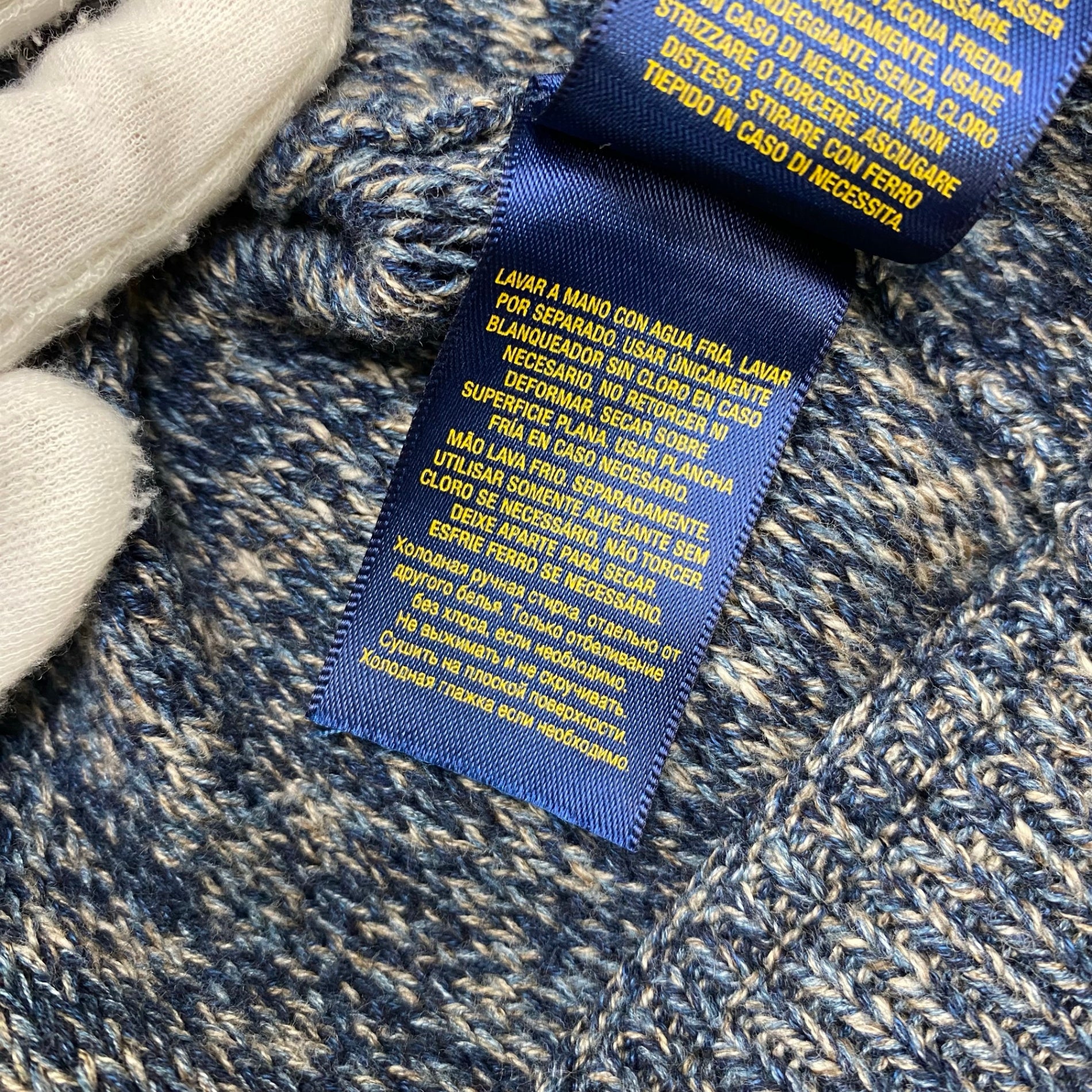 POLO RALPH LAUREN ポロ ラルフローレン / ショールカラー ケーブルニット ジャケット ヨーロッパ限定 参考定価：35,000程度 SIZE:XL(170cm)