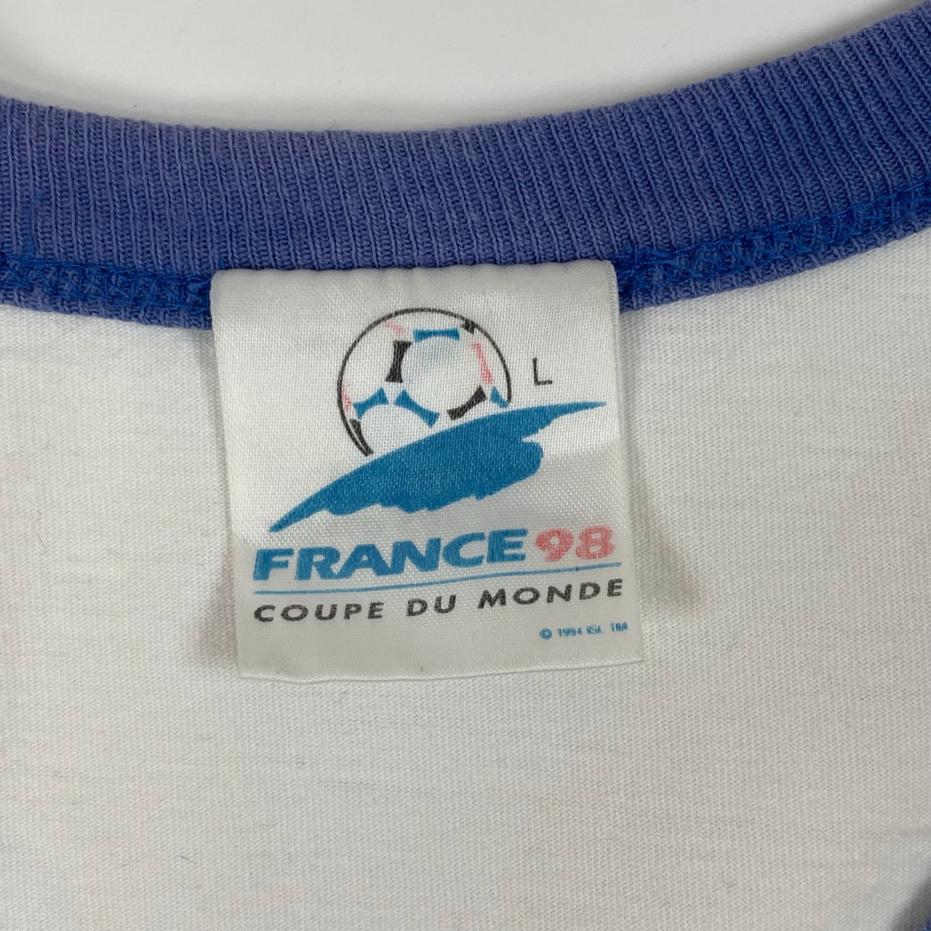 VINTAGE / 98年 フランスワールドカップ フットボールTEE SIZE:L