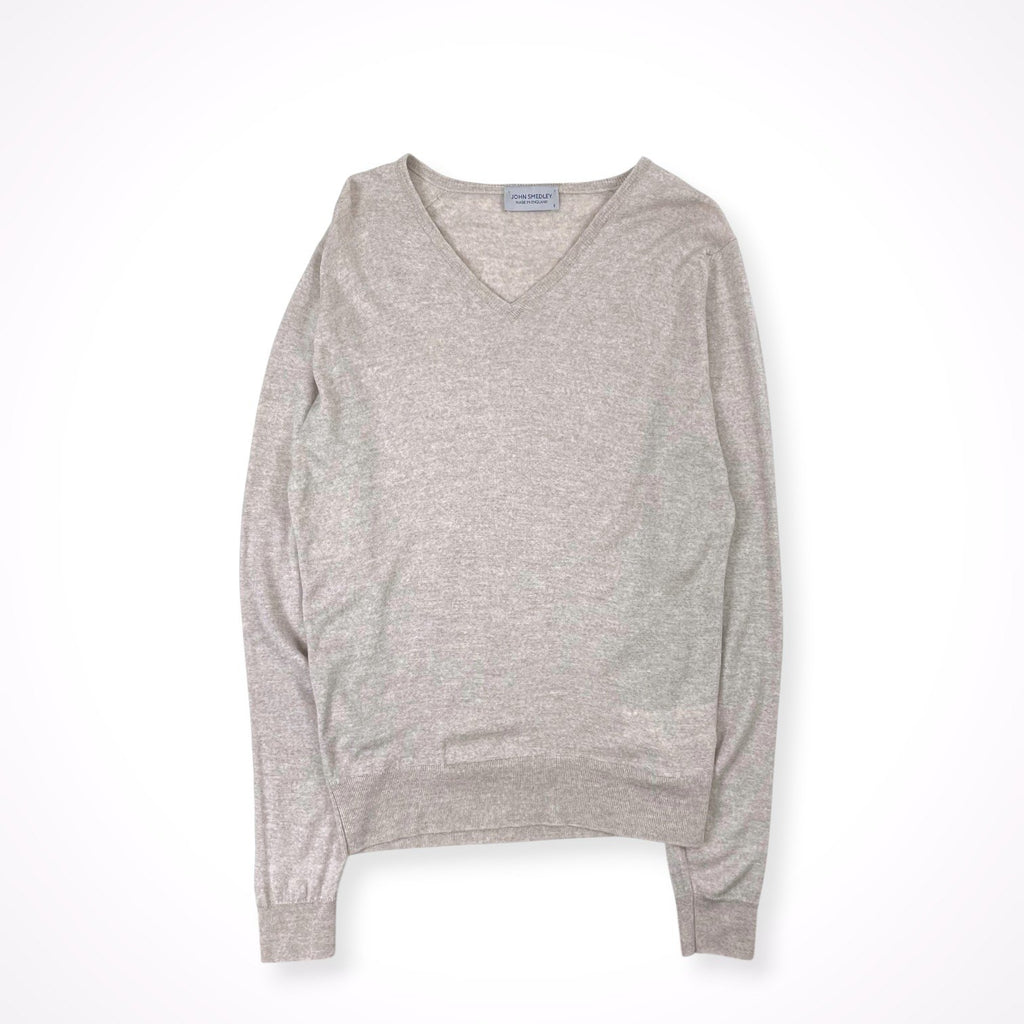JOHN SMEDLEY / 英国製ウールVネックニット 参考定価：42,000程度 SIZE:S