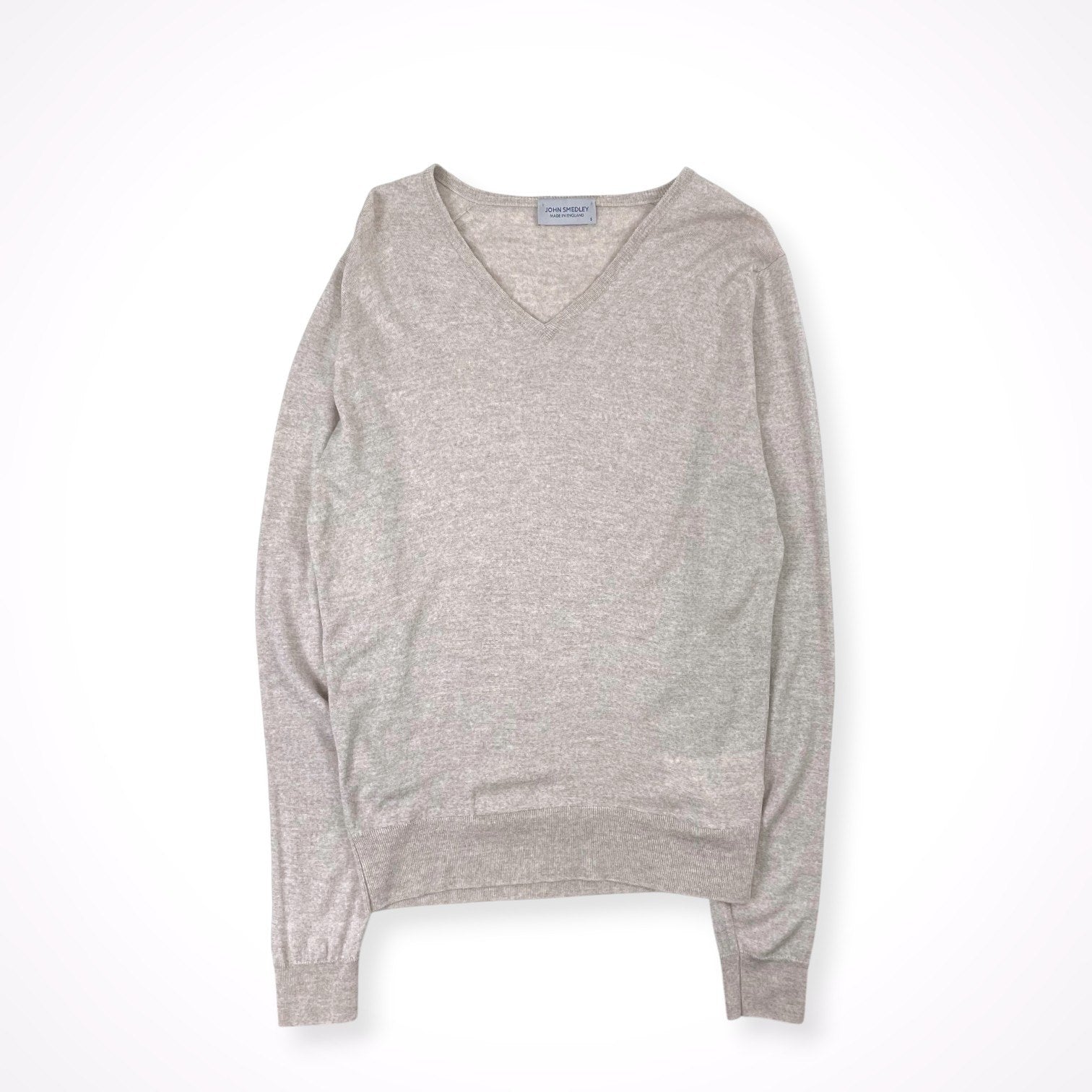 JOHN SMEDLEY / 英国製ウールVネックニット 参考定価：42,000程度 SIZE:S