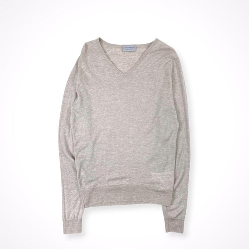 JOHN SMEDLEY / 英国製ウールVネックニット 参考定価：42,000程度 SIZE:S