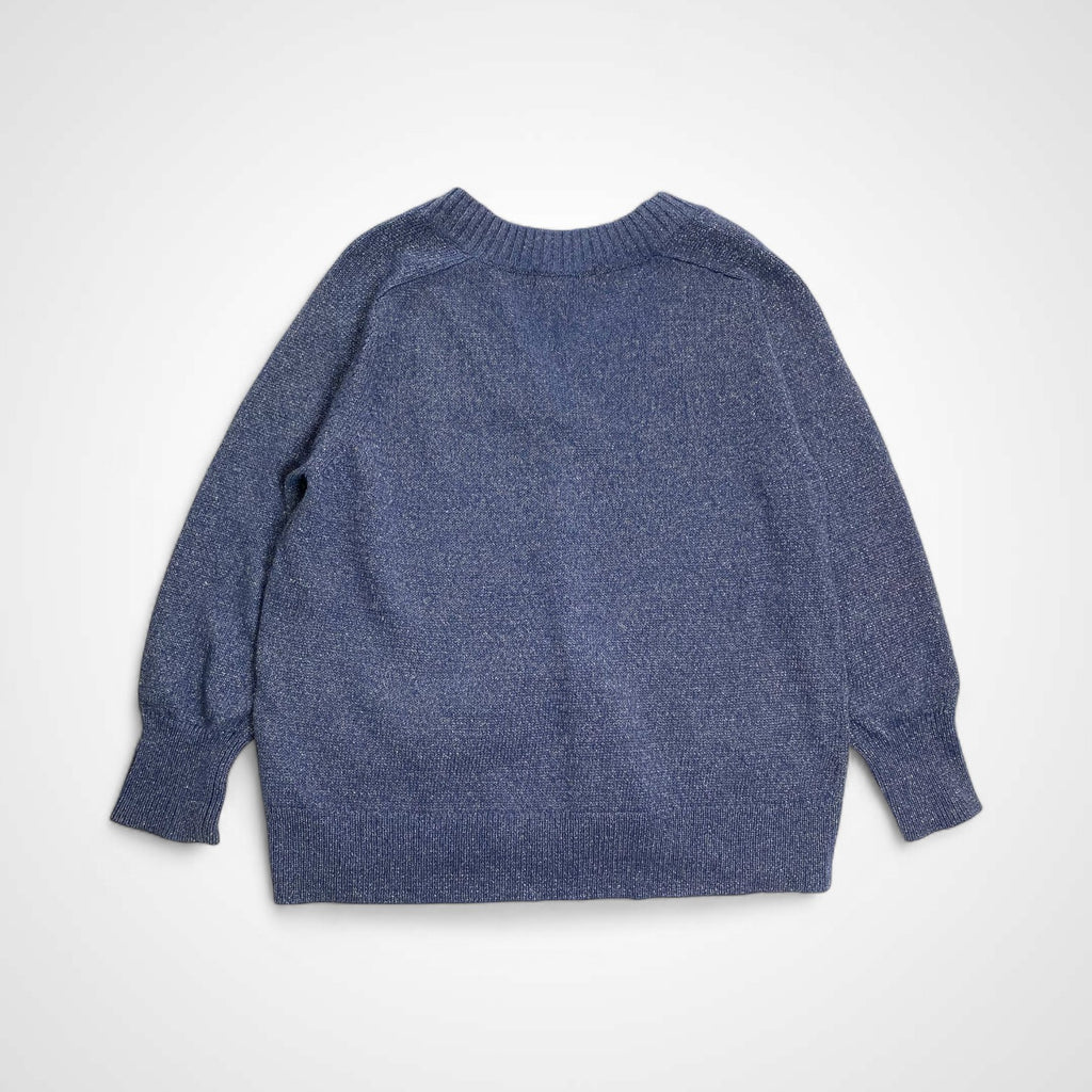 UNTITLED アンタイトル / スキッパーネックニットプルオーバー ブルー 参考定価：18,000+tax SIZE：2