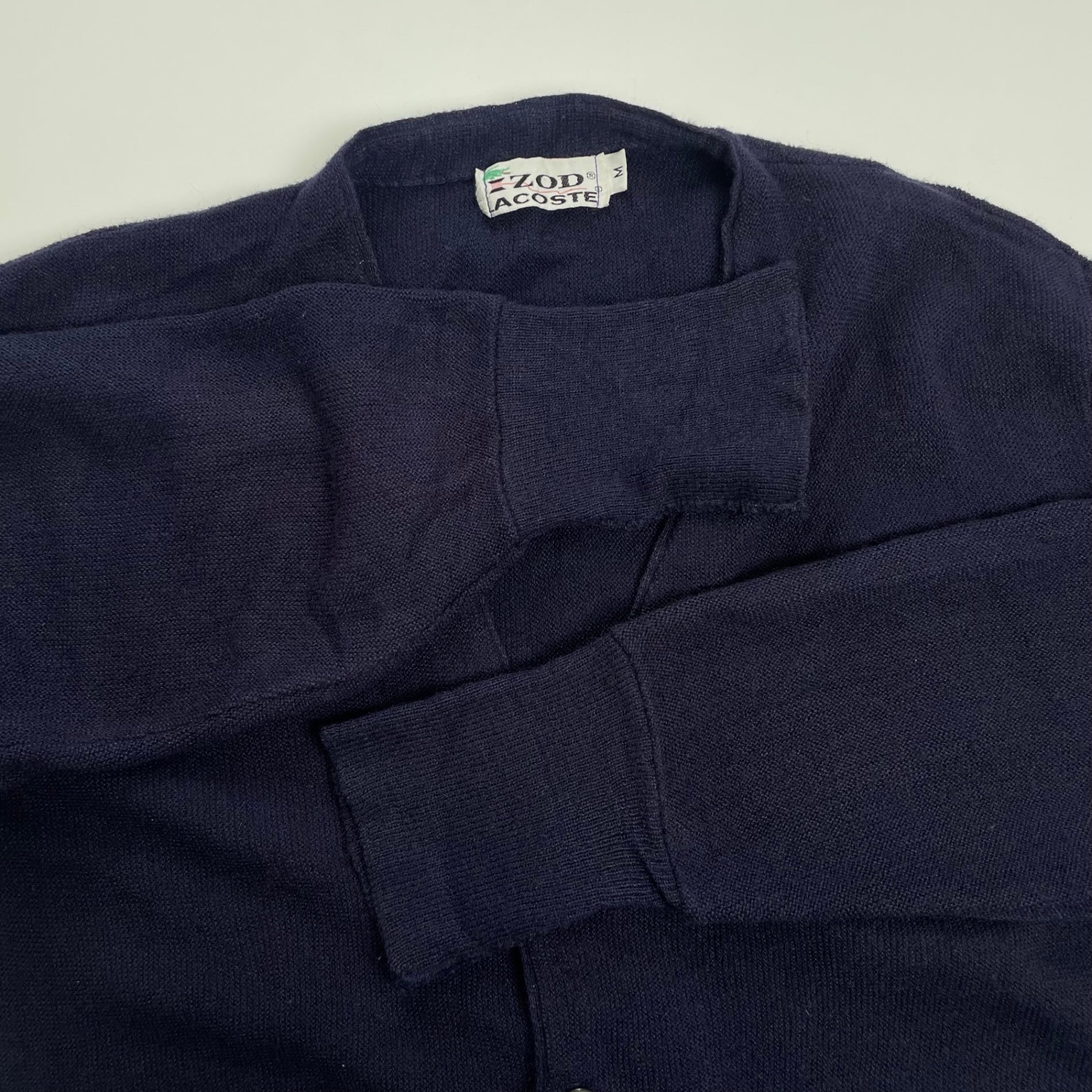70s IZOD LACOSTE アイゾッド ラコステ / ヴィンテージ アクリルカーディガン 美品 SIZE:M