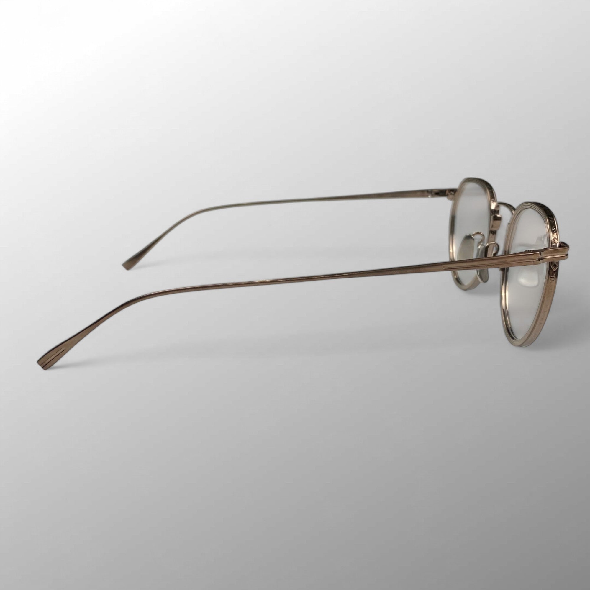 【未使用級】 金子眼鏡 JAPANシリーズ / チタンフレーム ボストン型アイウェア ブロンズカラー 度なしクリアレンズ KJ-62 参考定価：50,000+tax