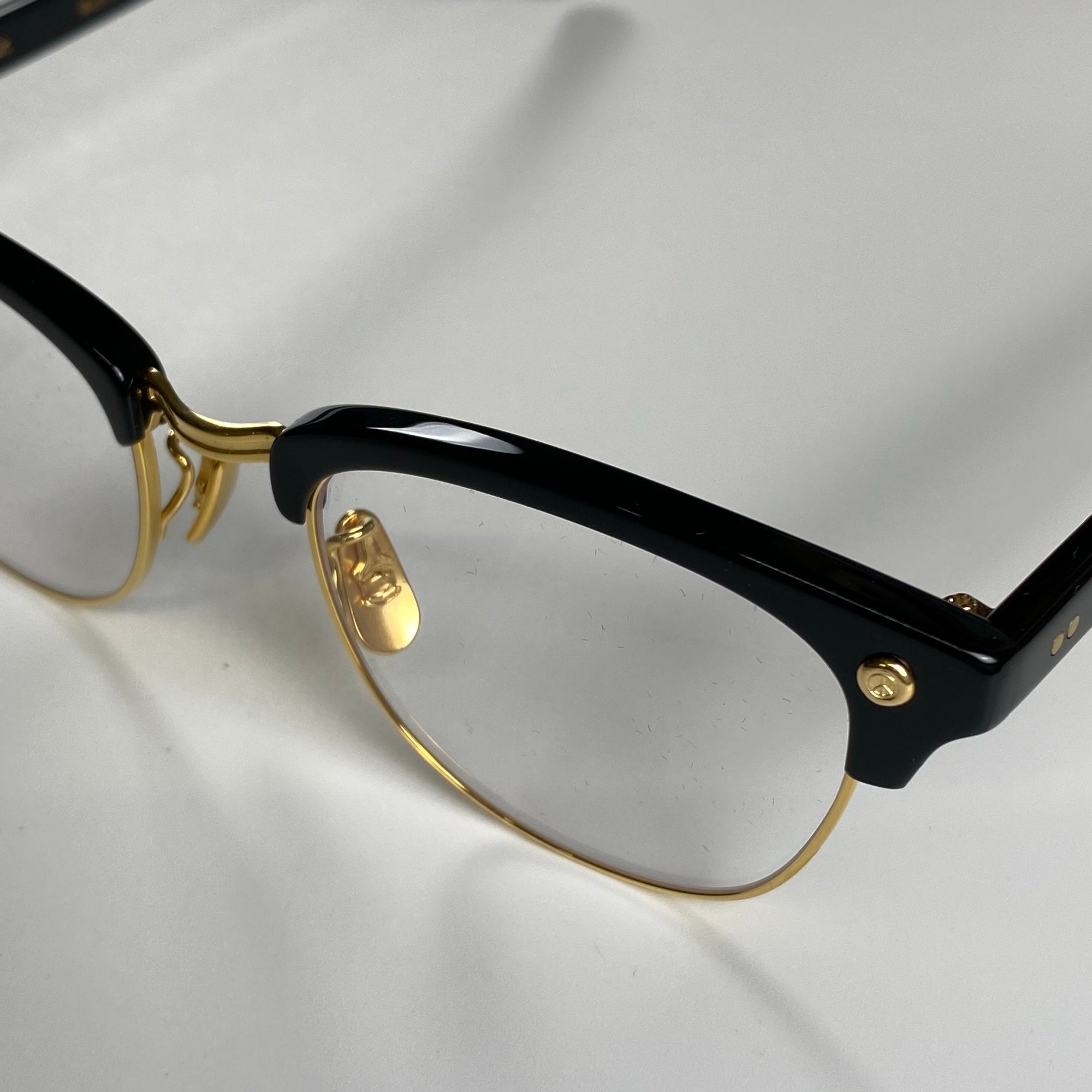 【極美品】　Porter classic × 金子眼鏡 / サーモント型 Smith Rivet Collection 度なしクリアレンズ K18リベット 参考定価：75,000+tax