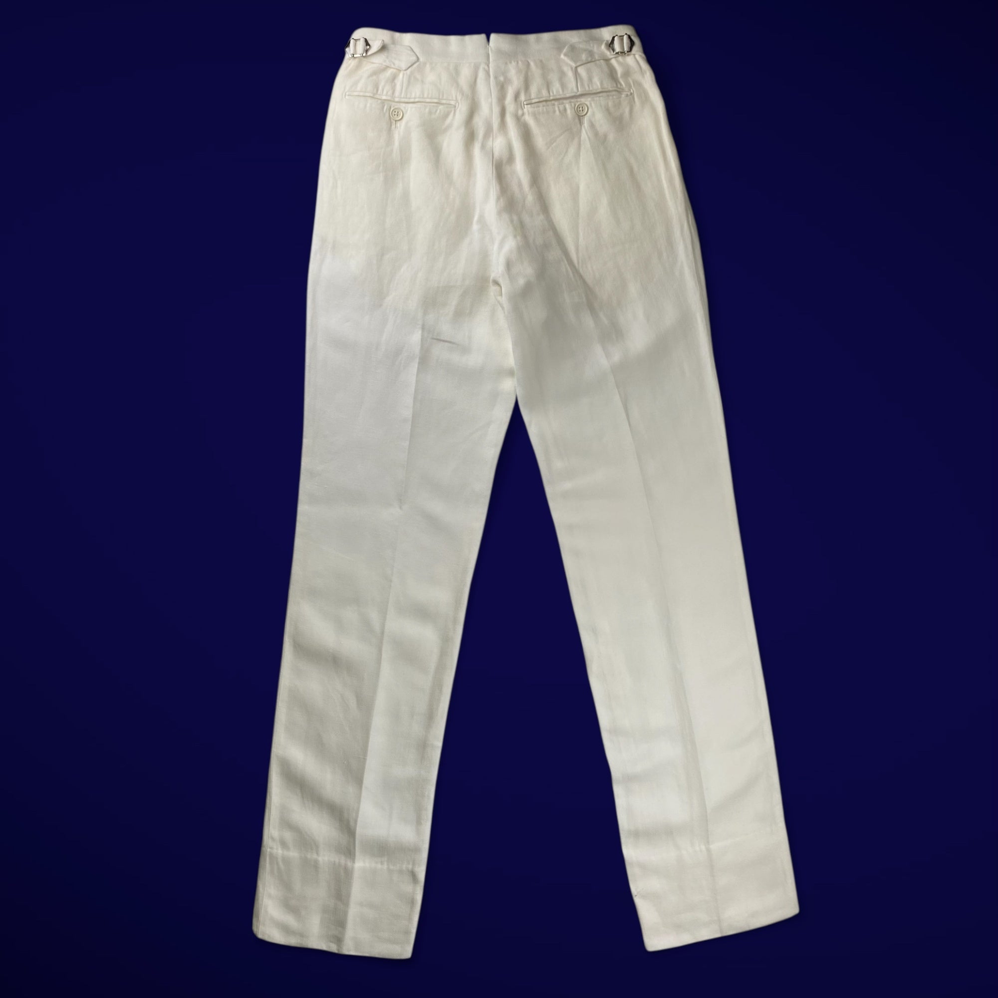 Ralph Lauren Purple Label ラルフローレン パープルレーベル / 2タック ヘリンボーン スラックス MADE IN ITALY コットン×リネン SIZE：W28