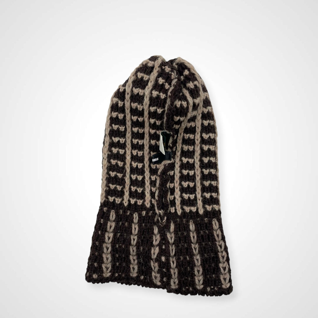 OLD BEAMS × WARREN SCOTT ビームス ウォーレンスコット / コラボ VINTAGEニットビーニー ブラウン×ベージュ