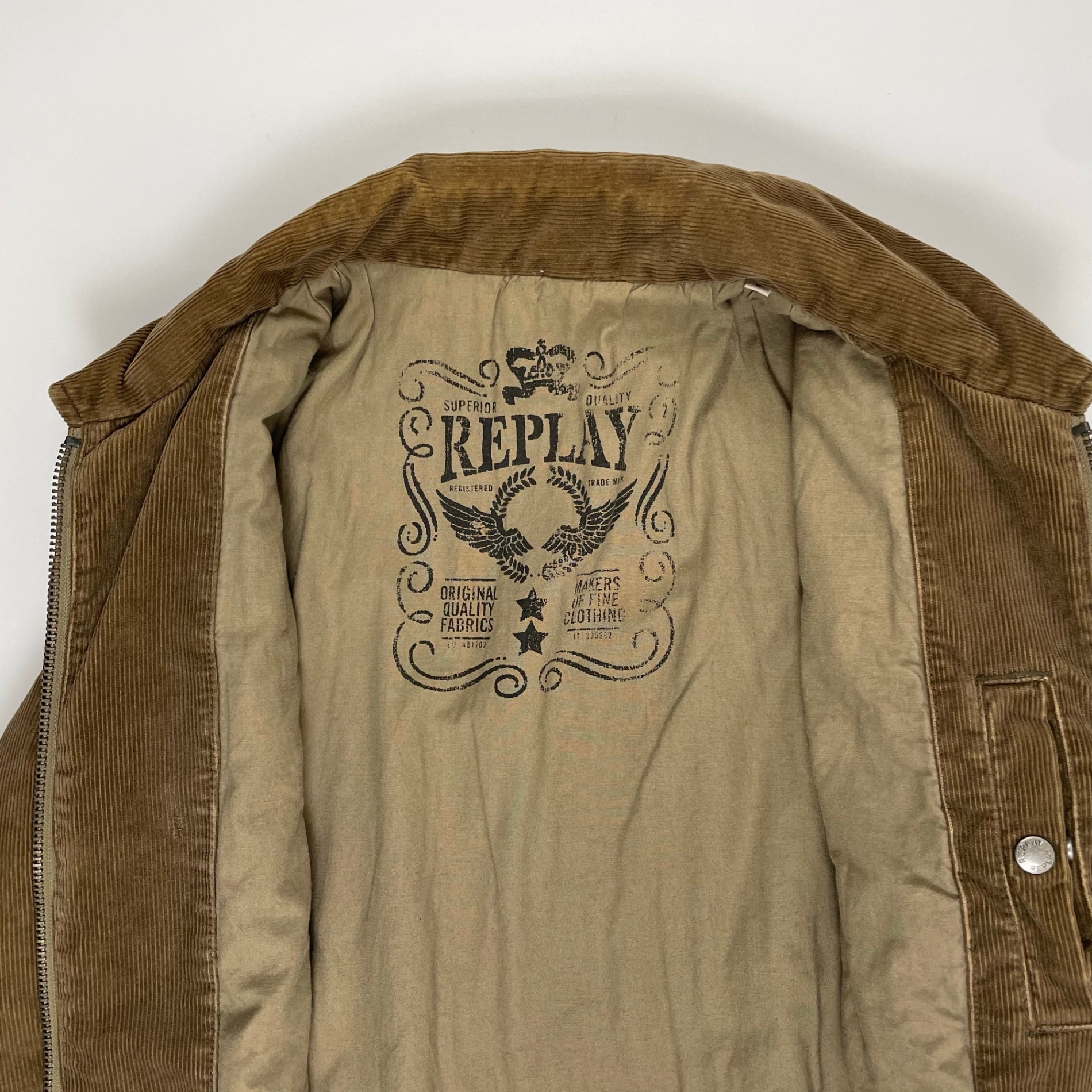 REPLAY リプレイ / ジップアップコーデュロイジャケット SIZE：L