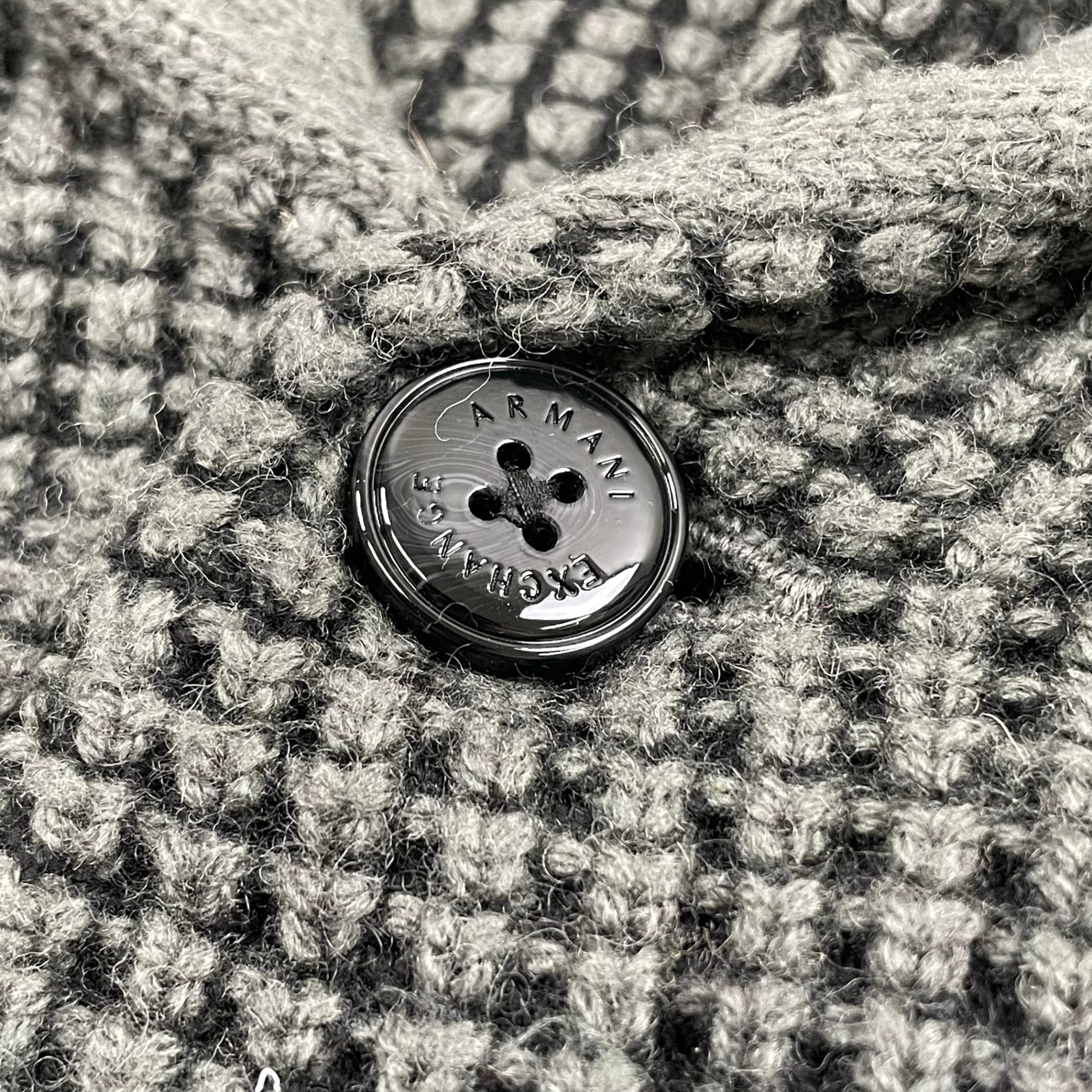 ARMANI EXCHANGE  アルマーニ エクスチェンジ / ワッフルニットショールカラーカーディガン  参考定価：35,000程度 SIZE:M