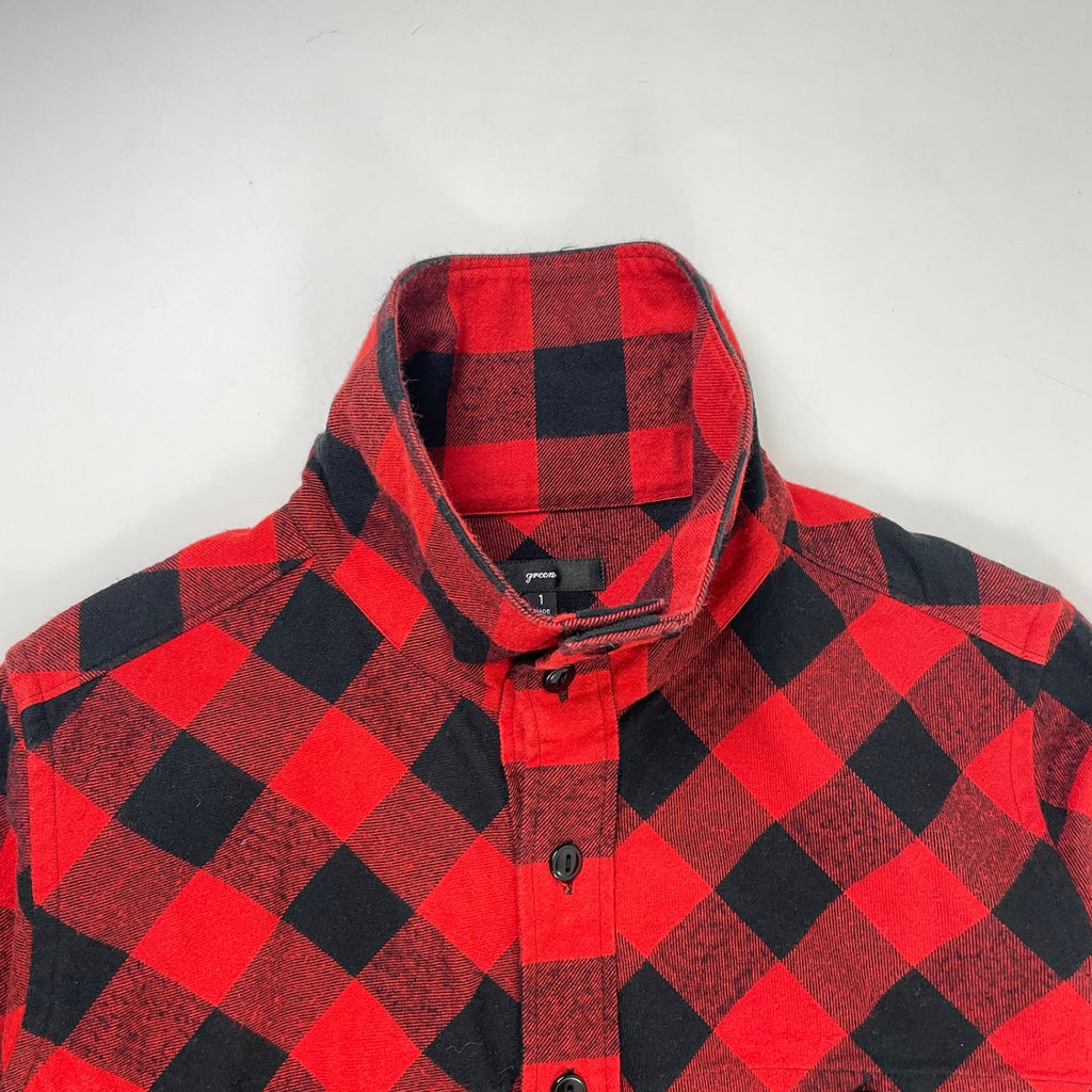 green(HYKE) / スタンドカラーギミックネルシャツ 参考定価：35,000程度 SIZE:1