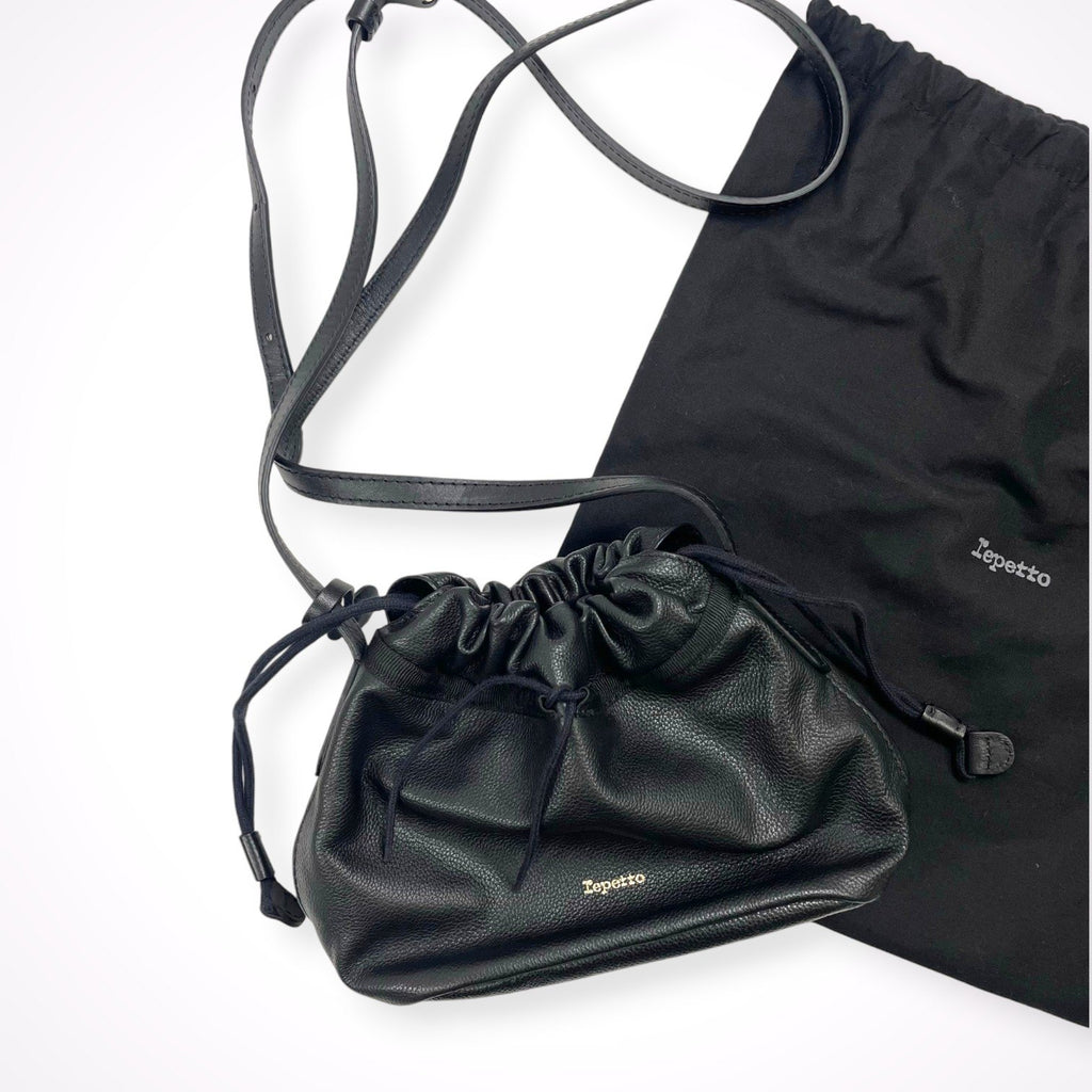 repetto レペット / 巾着レザーショルダーバッグ 70周年 参考定価：56,000+tax