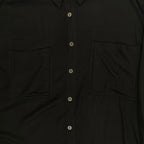 VINTAGE ヴィンテージ / レーヨンヴィンテージシャツ 彫金メタルボタン ブラック SIZE:XL