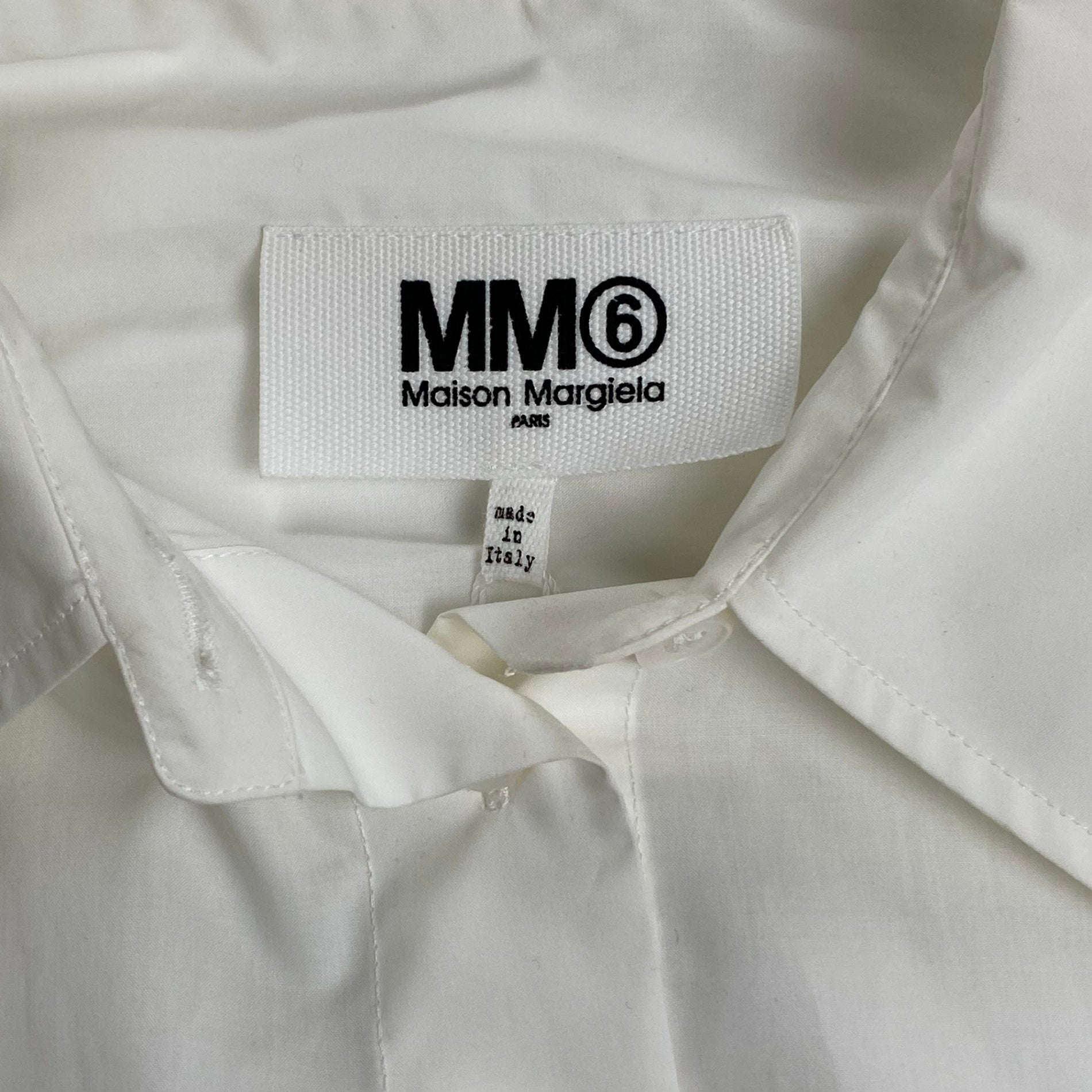 MM6 Maison Margiela エムエムシックス メゾン マルジェラ / WHITE SHIRT DRESS ホワイトシャツドレス 21AW 未使用品 参考定価：70,000程度  SIZE:S