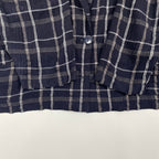 EURO VINTAGE / リンクルチェックジャケット ネイビー SIZE:S