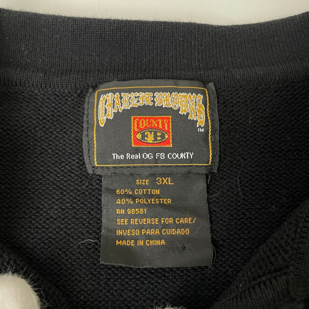 FB COUNTY / ヘビーニットポロシャツ ブラック 参考定価：14,000程度 SIZE:3XL