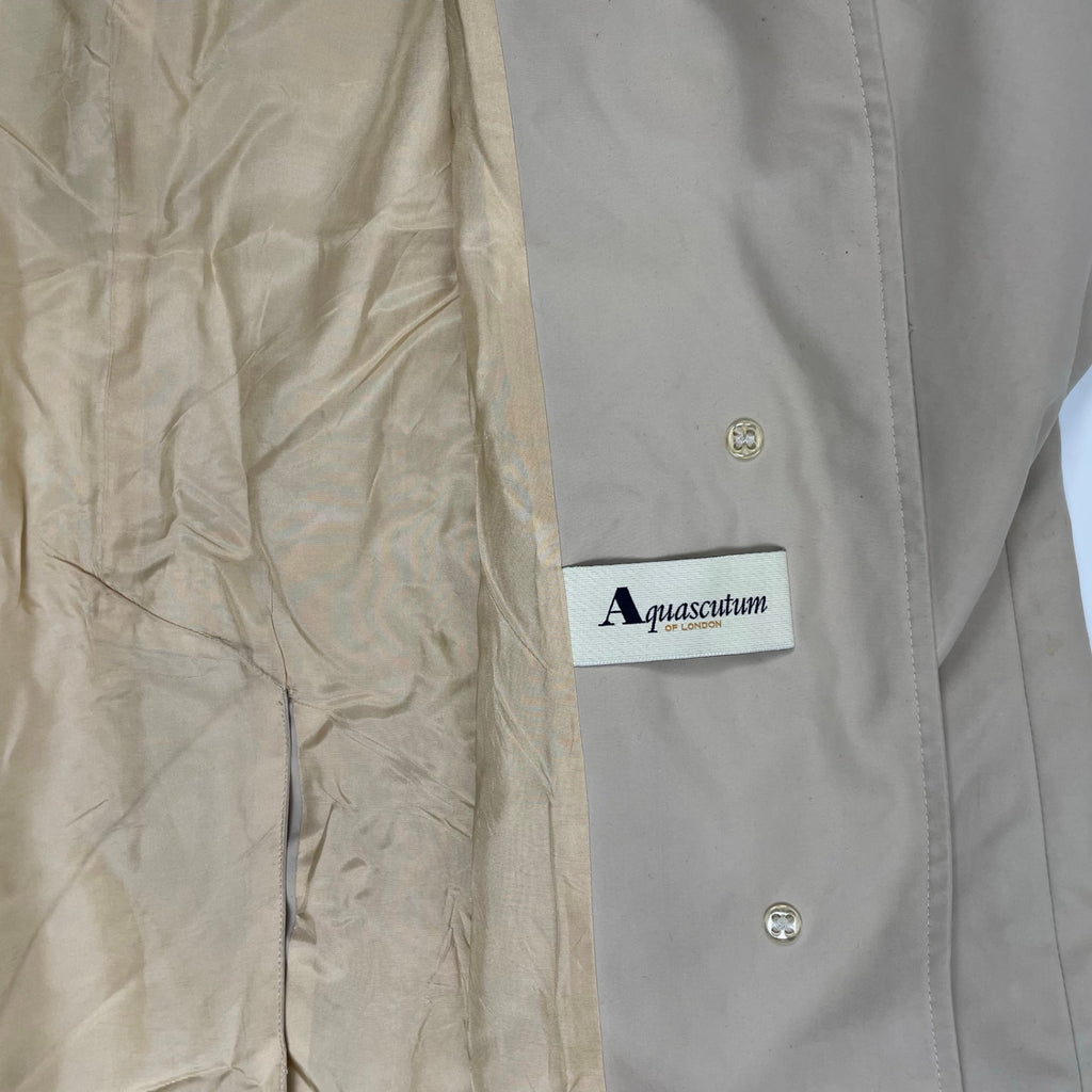 Aquascutum アクアスキュータム / ピーチスキンステンカラーコート 英国製 SIZE：M程度