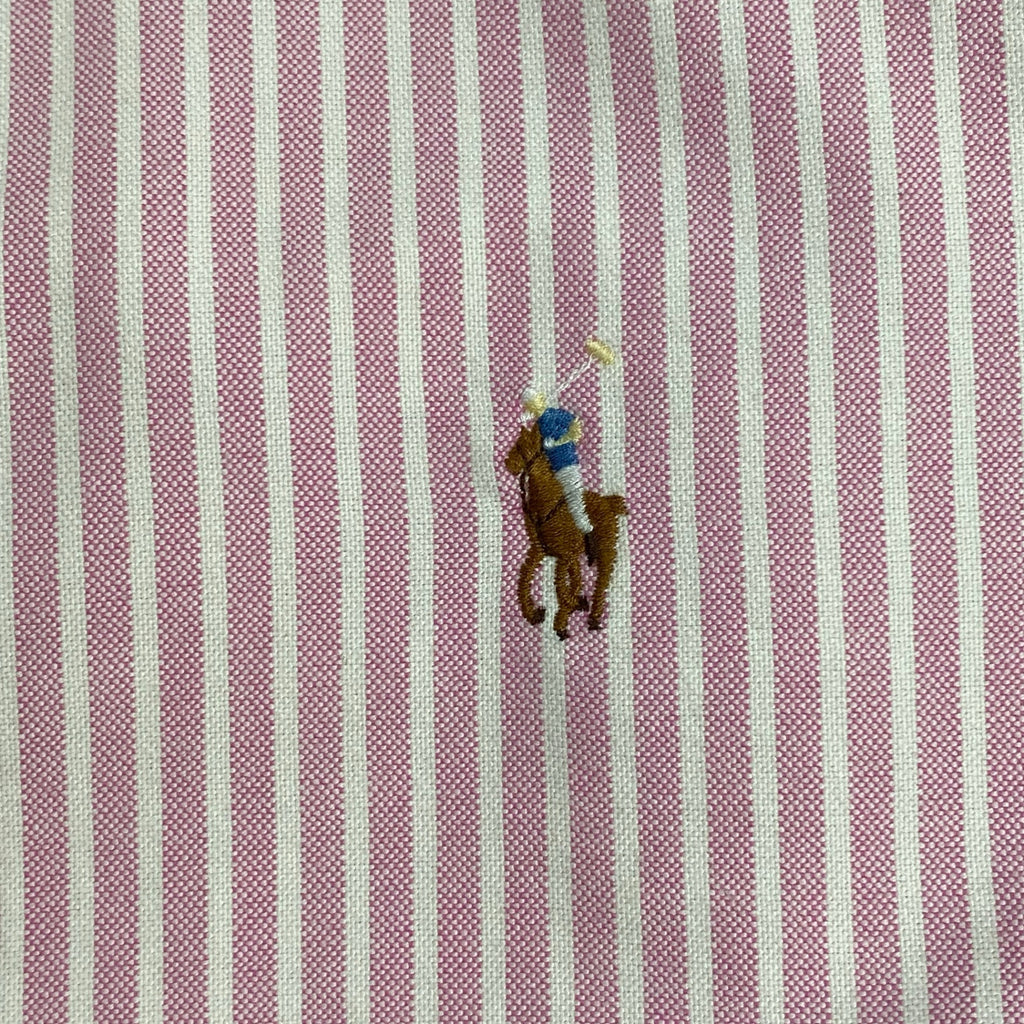 RALPH LAUREN ラルフローレン / ボタンダウン ストライプシャツ 現行タグ 参考定価：20,000程度 SIZE：M