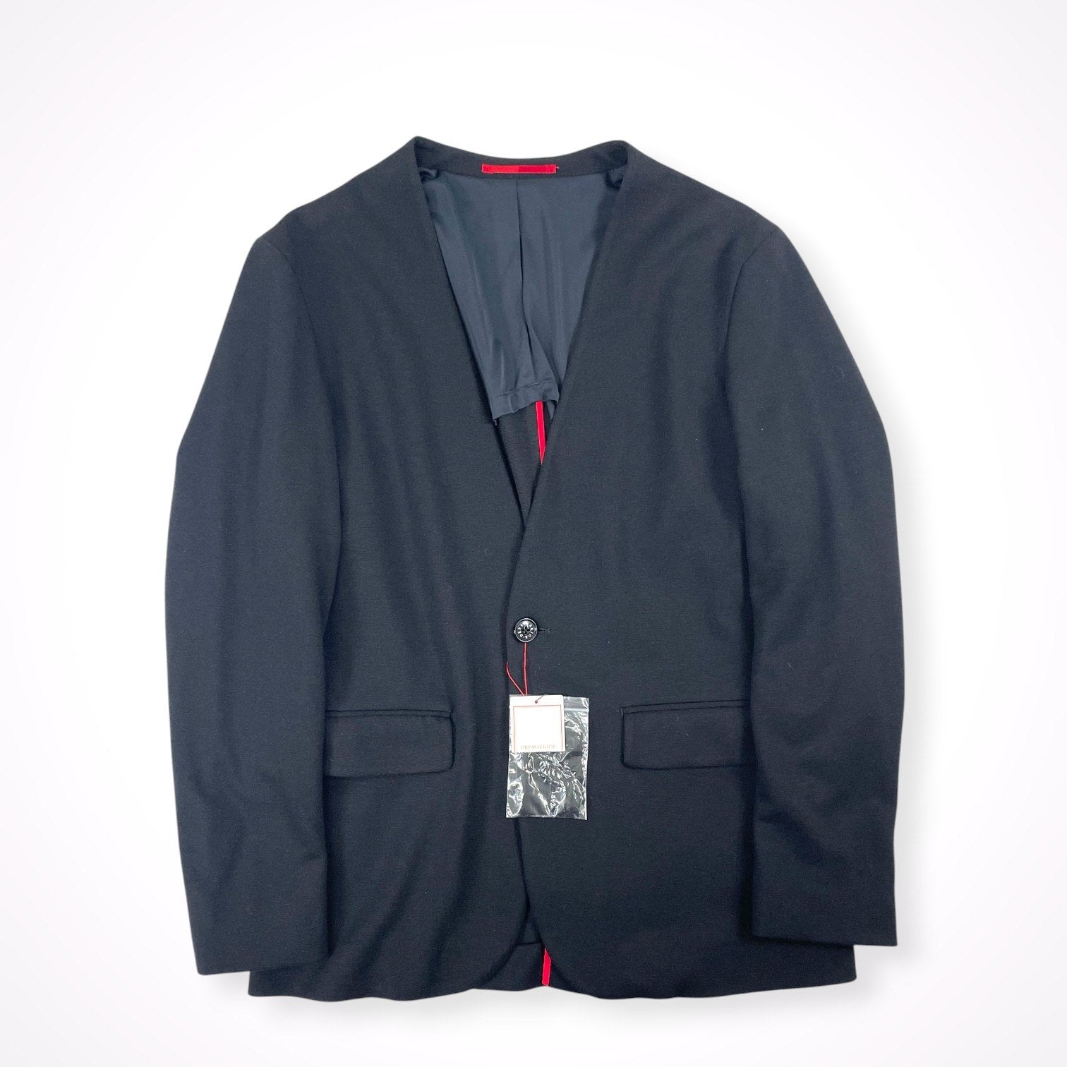DRESSTERIOR / ウールブレンド ノーカラーリラックスジャケット 未使用品 参考定価：33,000+tax SIZE:S