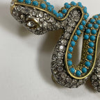 Kenneth  Jay  Lane ケネス・ジェイ・レーン / ターコイズ×ダイヤ スネークブローチ