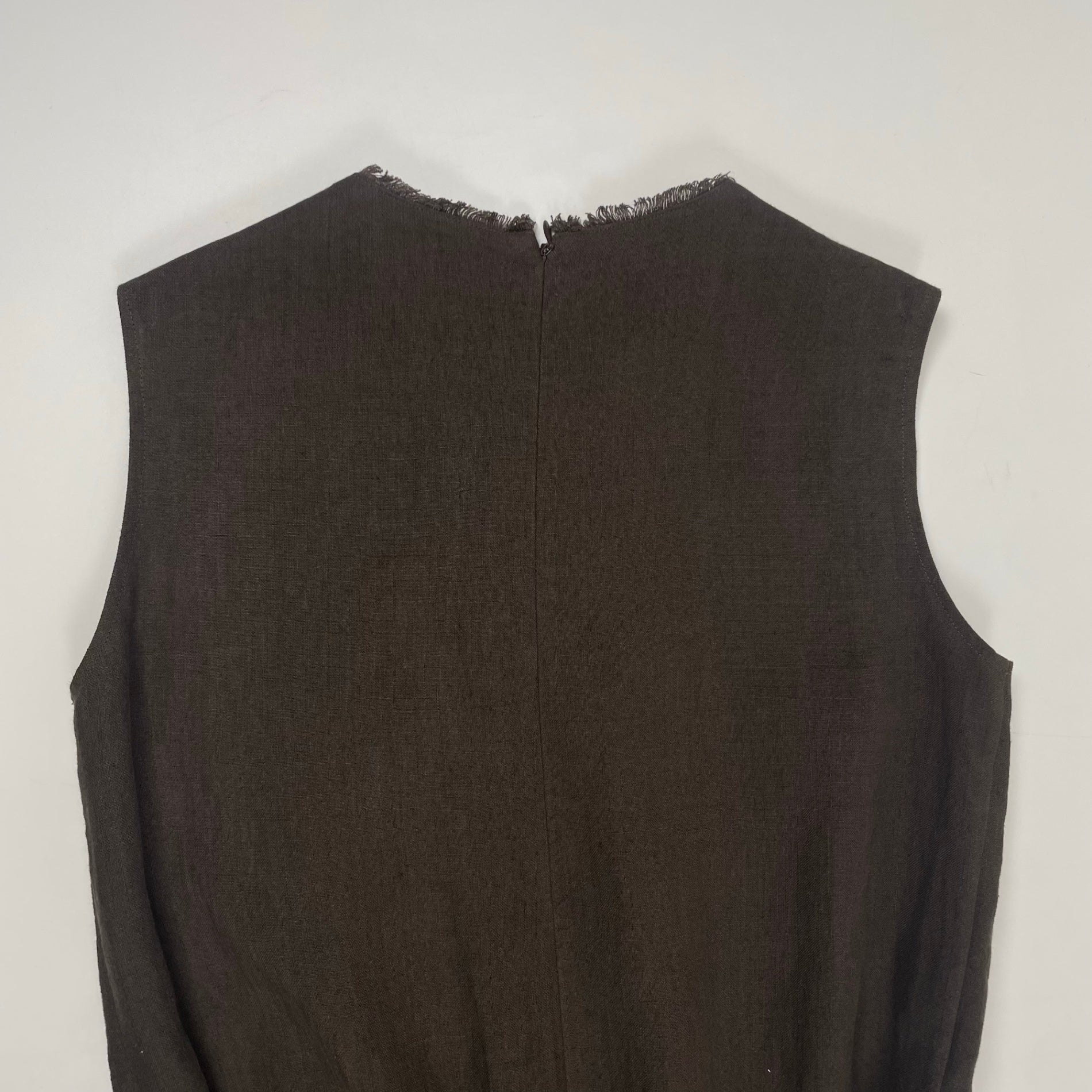 Whim Gazette / リネンノースリーブワンピース 参考定価：38,000+tax SIZE:FREE