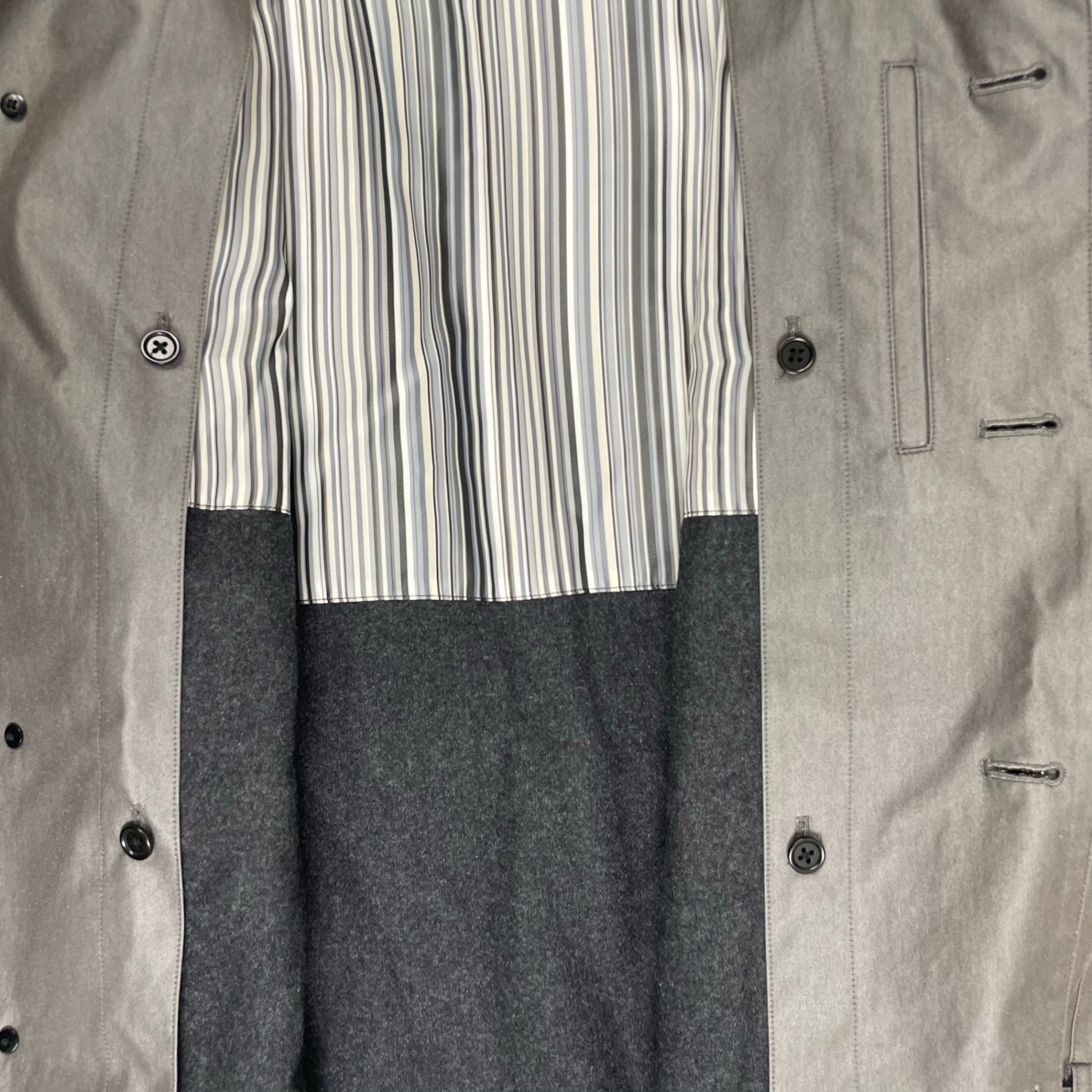 PS Paul smith ピーエス ポールスミス / ライナー付ステンカラーコート グレー 参考定価：50,000程度 SIZE:XL