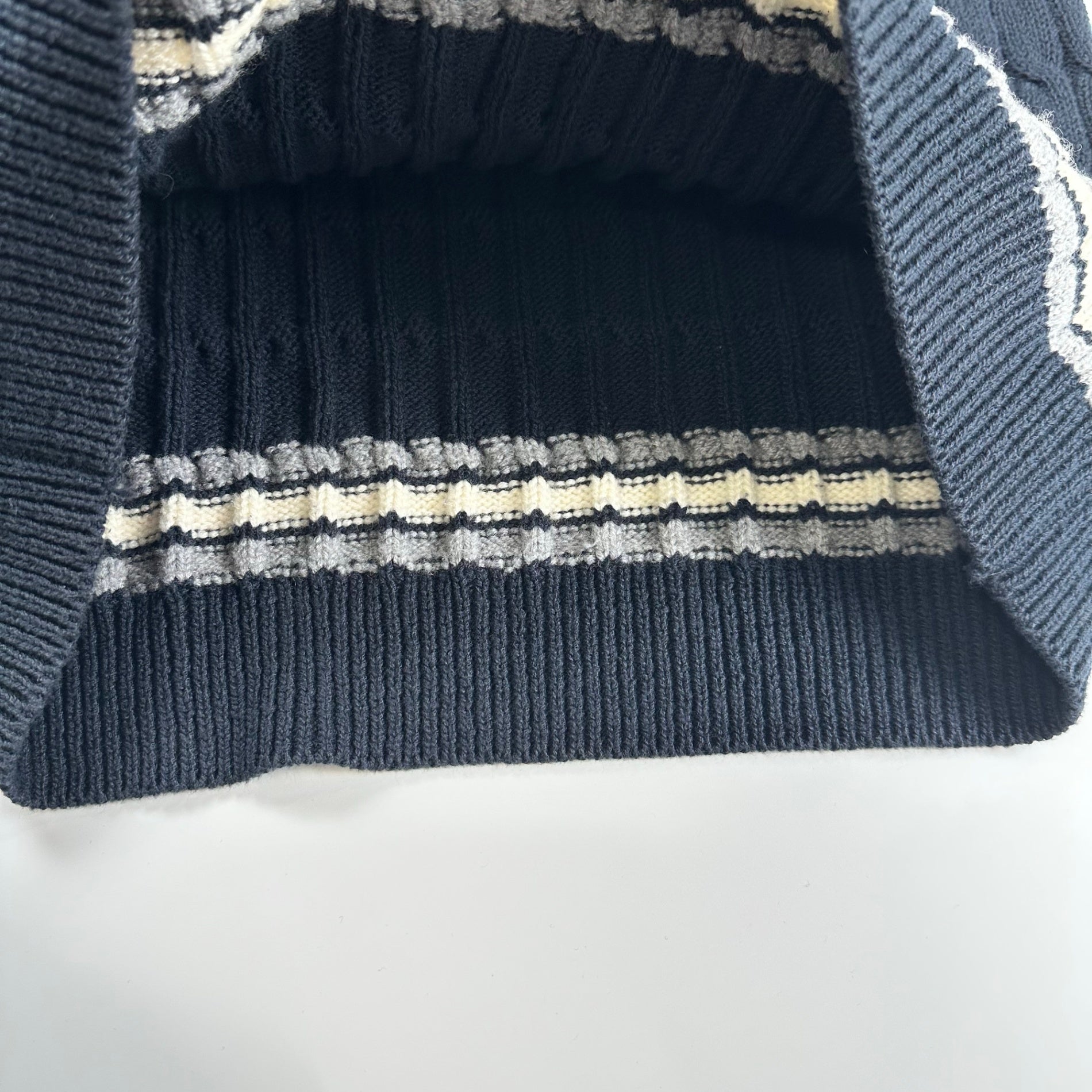 TOMORROWLAND tricot トゥモローランド トリコット / コットンナイロンケーブル クルーネックニット 参考定価：18,000+tax SIZE:M