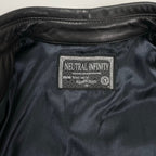 NEUTRAL INFINITY ニュートラルインフィニティ JACKROSE ジャックローズ / レザートラッカージャケット ブラック 参考定価：40,000程度 SIZE:M
