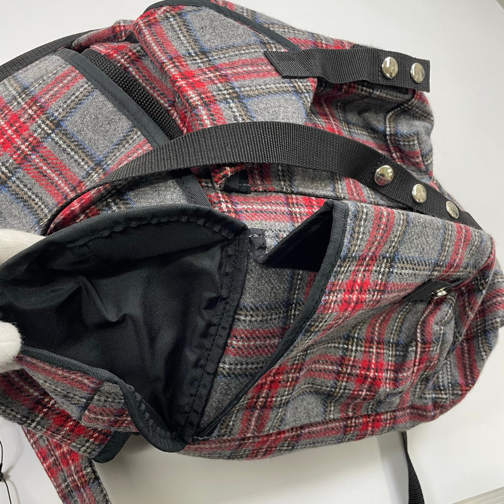 MARIOS マリオス / ウールギミックバックパック グレー×レッド 参考定価：50,000程度