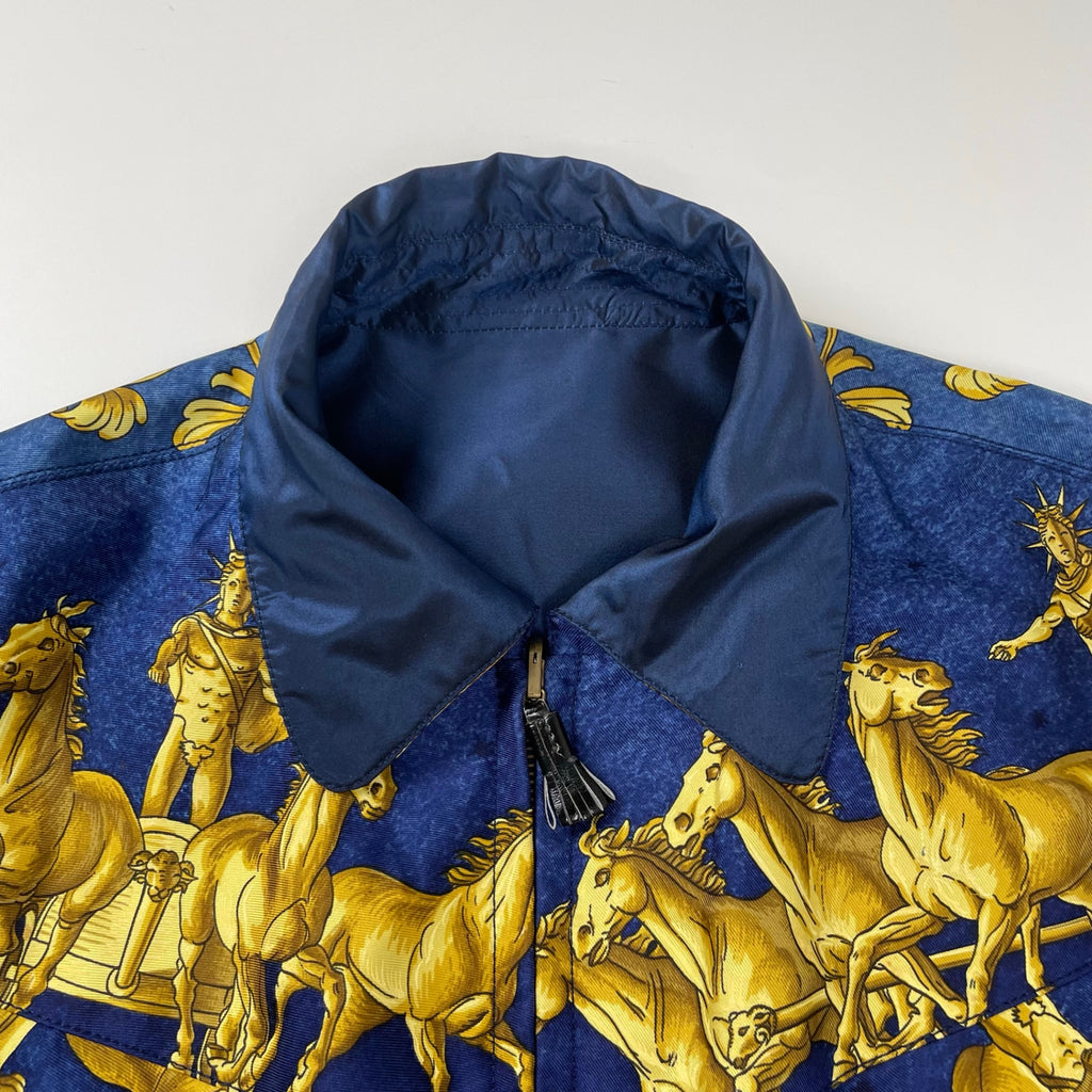 HERMES エルメス / VINTAGE ”COSMOS” シルクリバーシブルジャケット SIZE：40