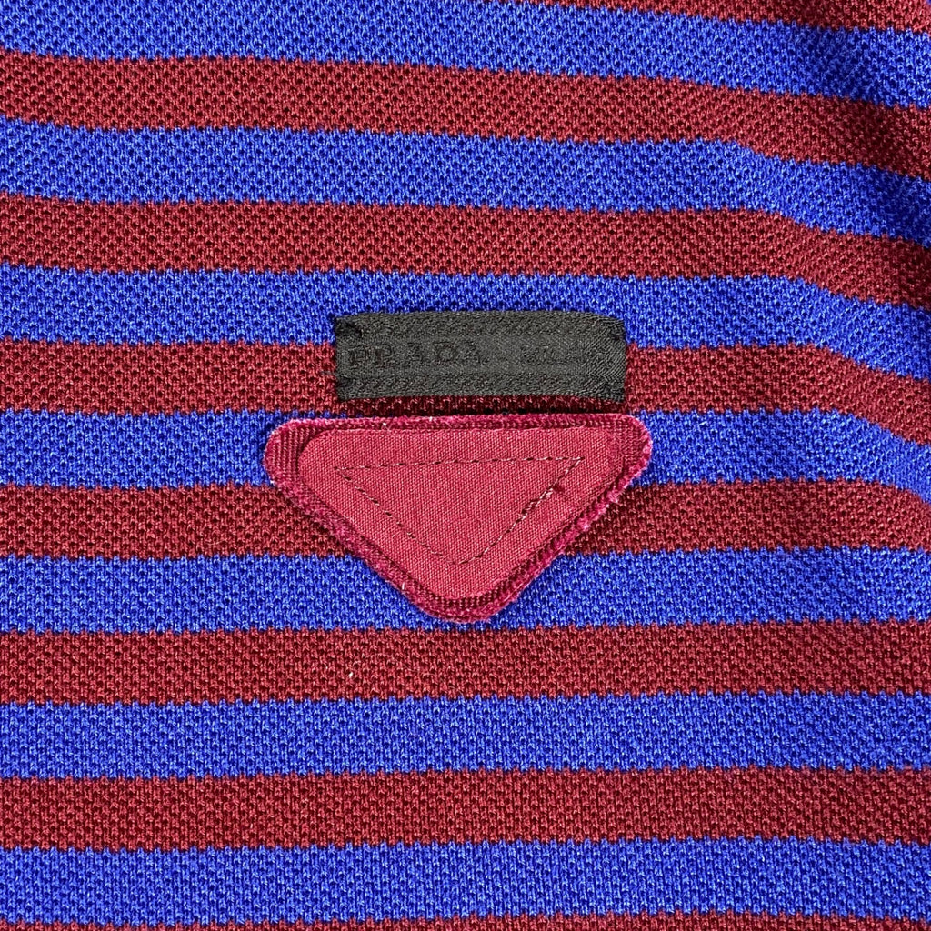 PRADA プラダ / ボーダー ポロシャツ 三角ロゴプレート ユニセックス UJM730 SIZE:XS