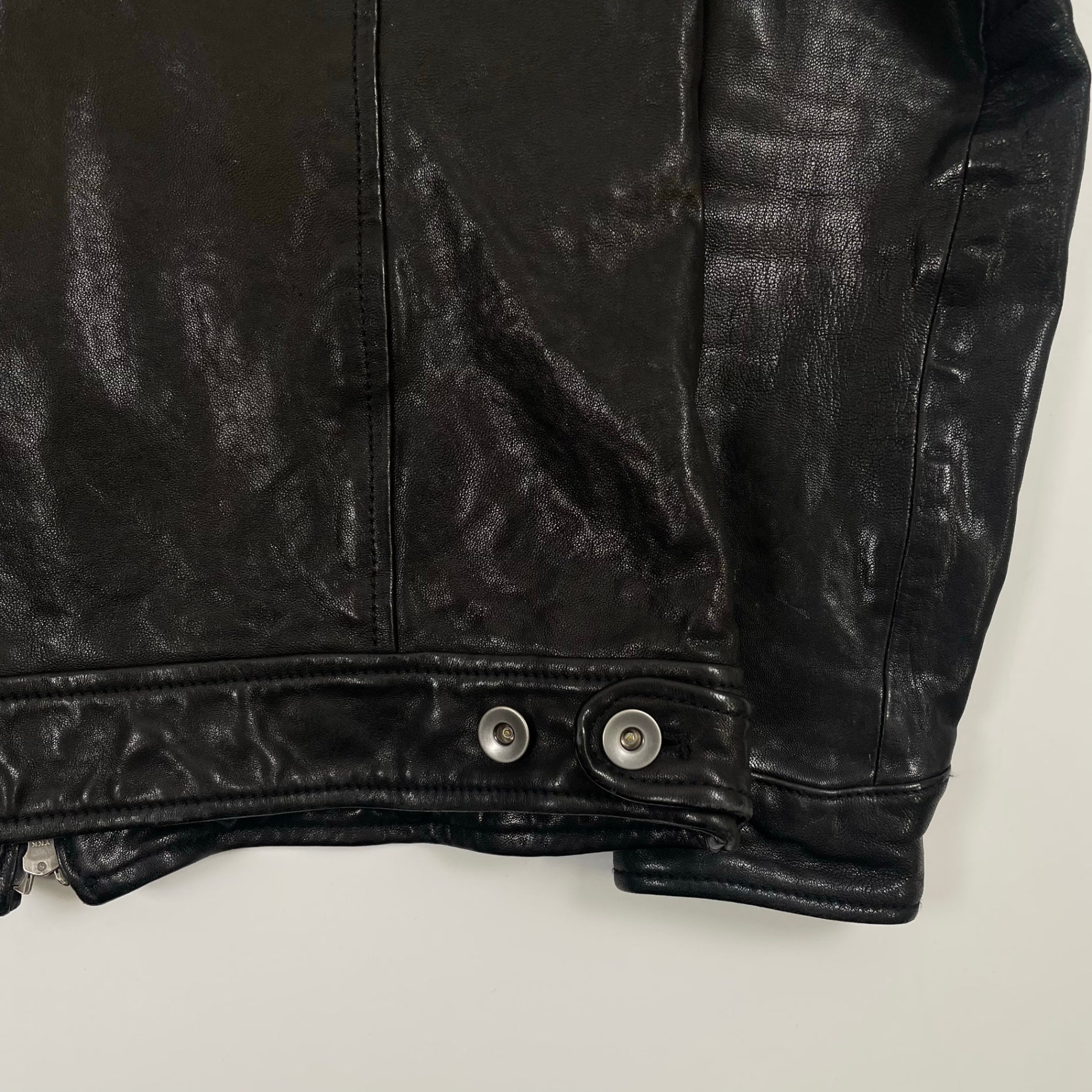 VINTAGE ヴィンテージ / アーカイブ シワ加工 レザージップアップジャケット Y2K SIZE:M