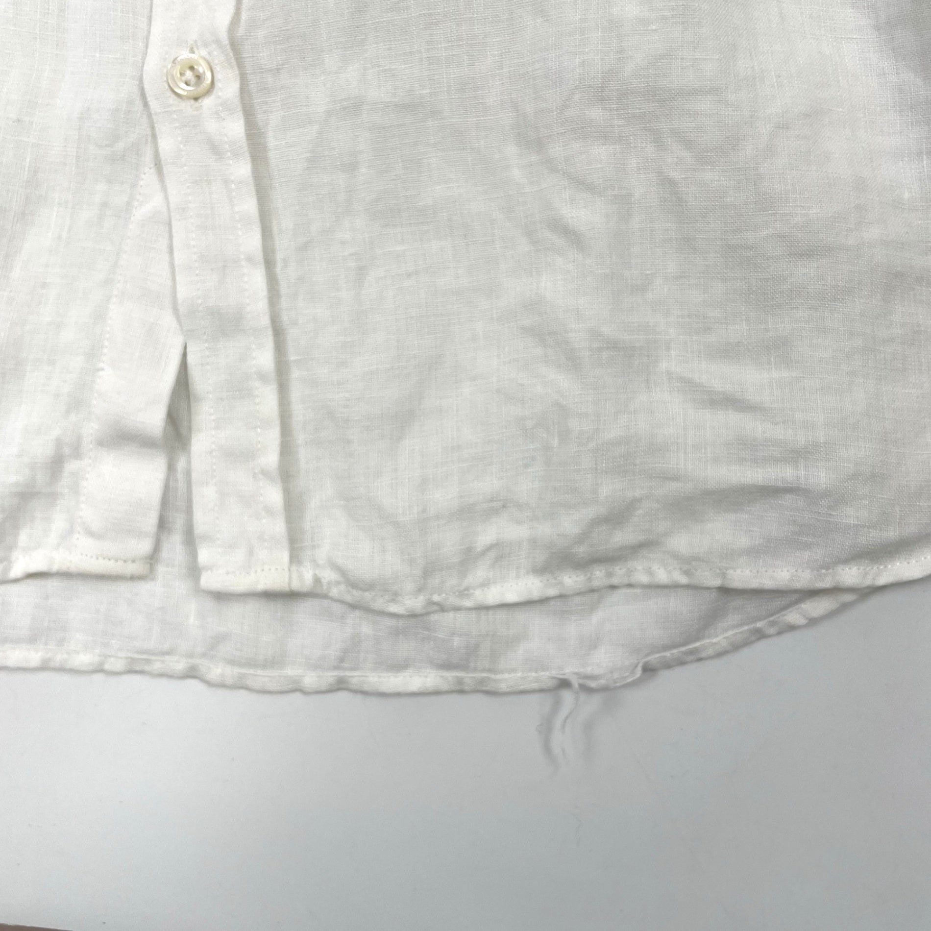 AGLINI / リネンシバンドカラーシャツ 参考定価：30,000程度 SIZE:40
