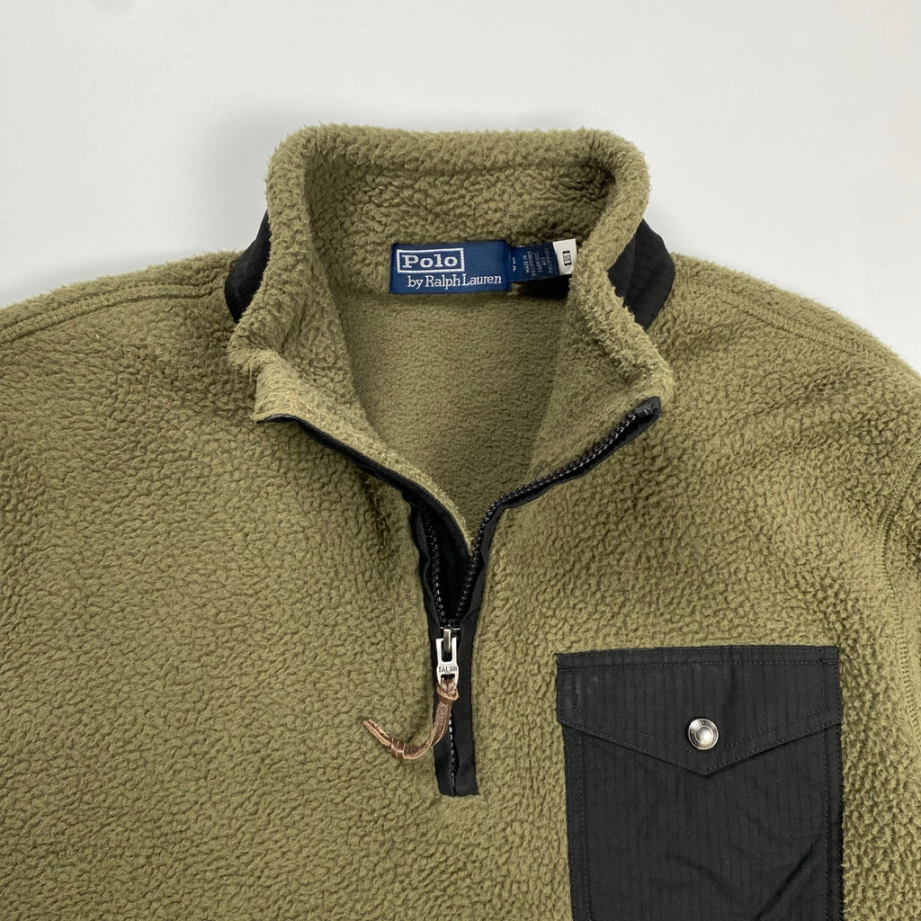 Polo by Ralph Lauren ポロ バイ ラルフローレン / 切替フリースボアジャケット プルオーバー ハーフジップ 参考定価：37,000+tax SIZE:S