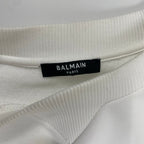 BALMAIN バルマン / プリントロゴラグランスウェット ホワイト 参考定価：69,000+tax SIZE:S