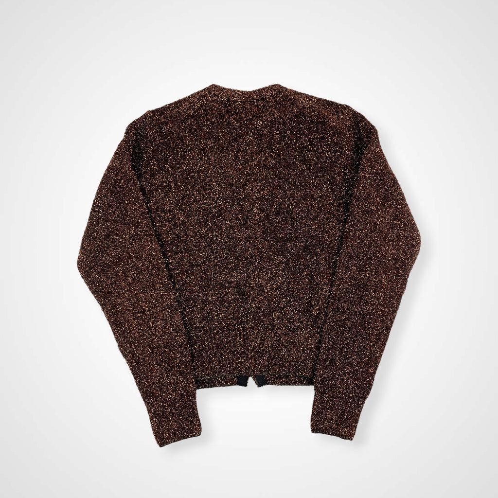 Ballsey ボールジー / シャイニーモールクルーネックカーディガン ブラウン 参考定価：21,000+tax SIZE:S