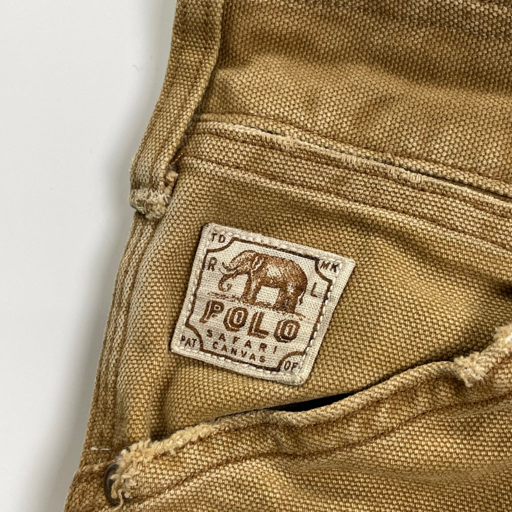 POLO by RALPH LAUREN ポロ バイ ラルフローレン / SAFARI CANVAS ペンキ加工  ダブルニーダックパンツ SIZE:W29 L30