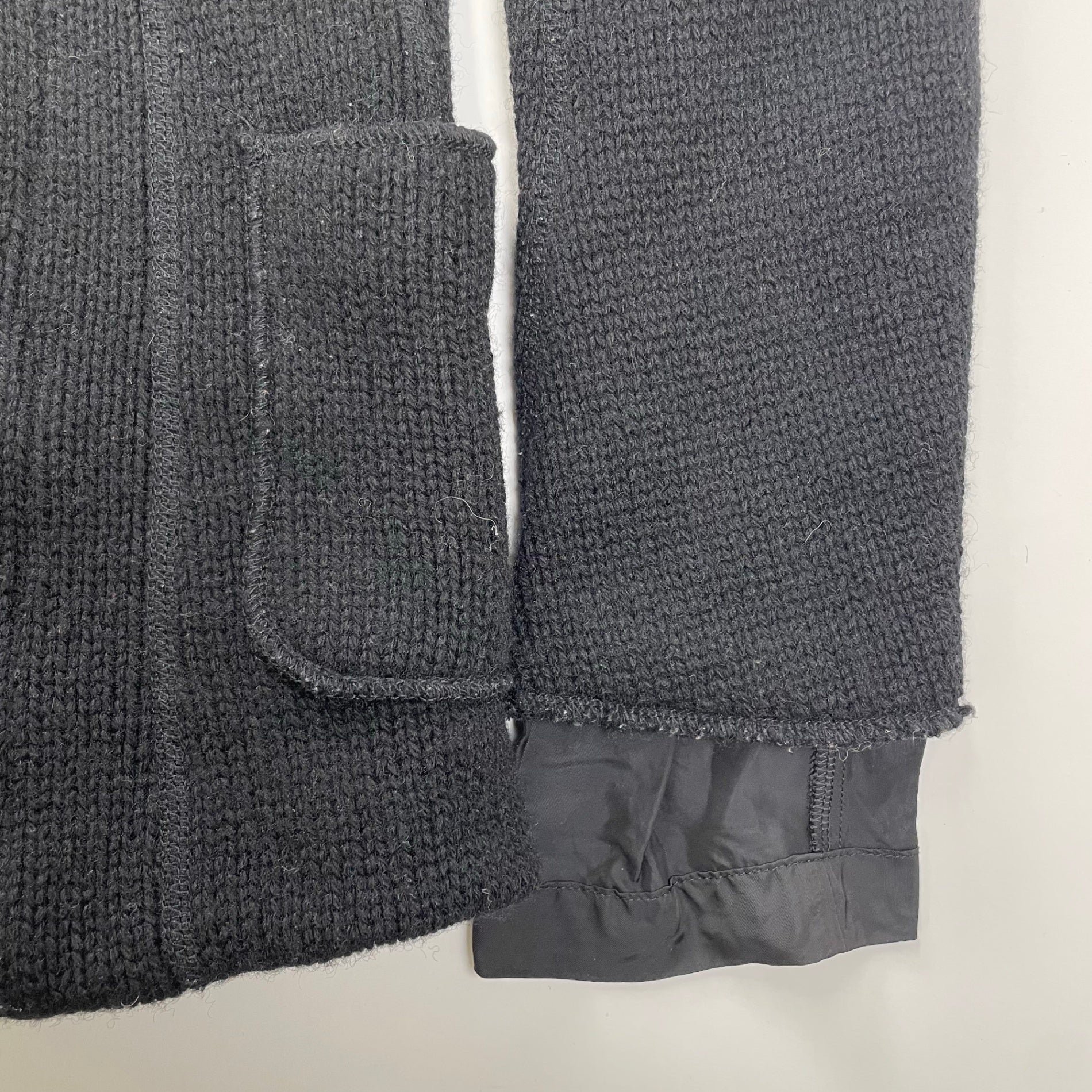 JUNYA WATANABE COMME des GARCONS ジュンヤワタナベ コムデギャルソン / 07AW アシンメトリーポケット ウールニットスリムジャケット SIZE:SS