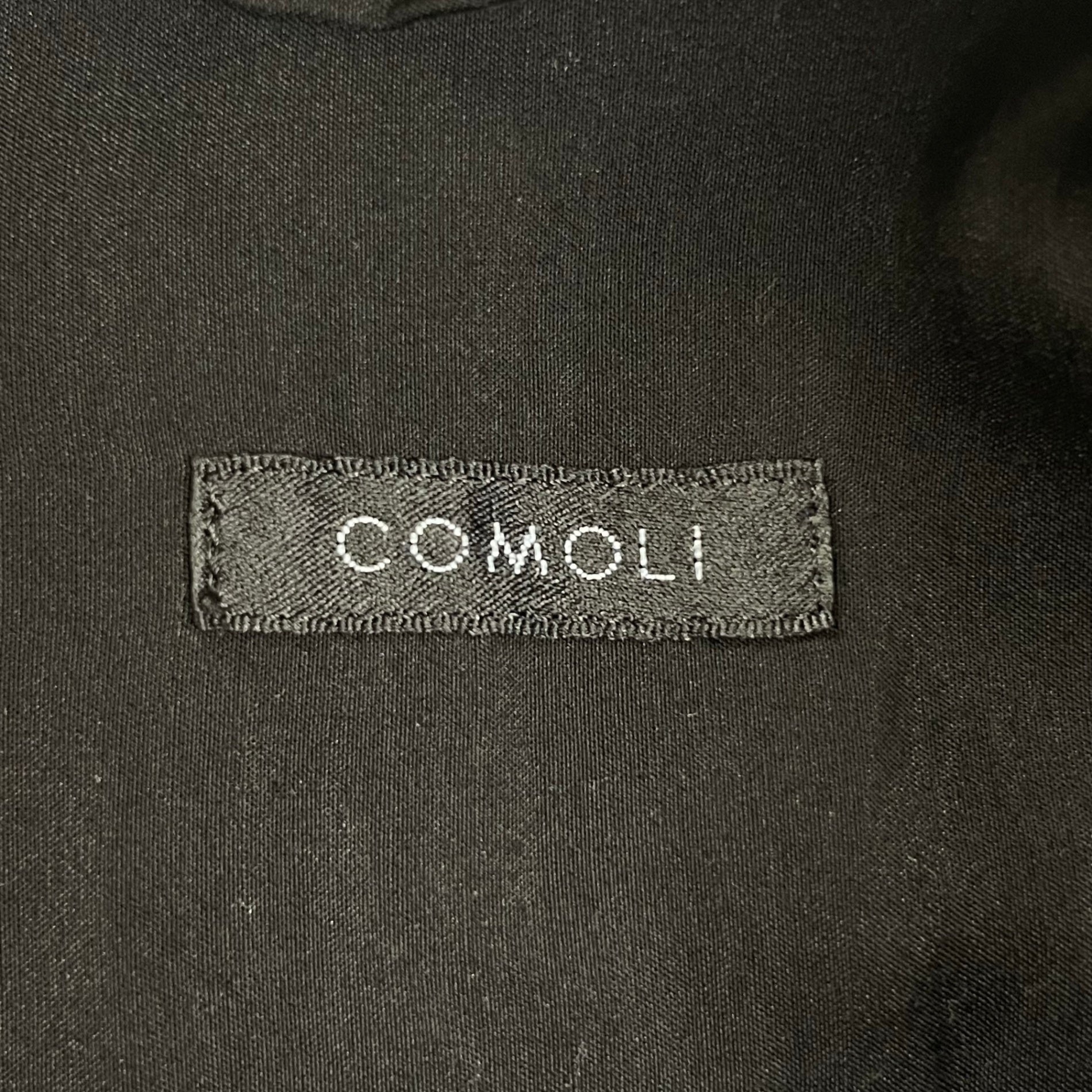 COMOLI コモリ / ナイロンシルク中綿シャツジャケット ブラック 参考定価：48,000+tax SIZE:1
