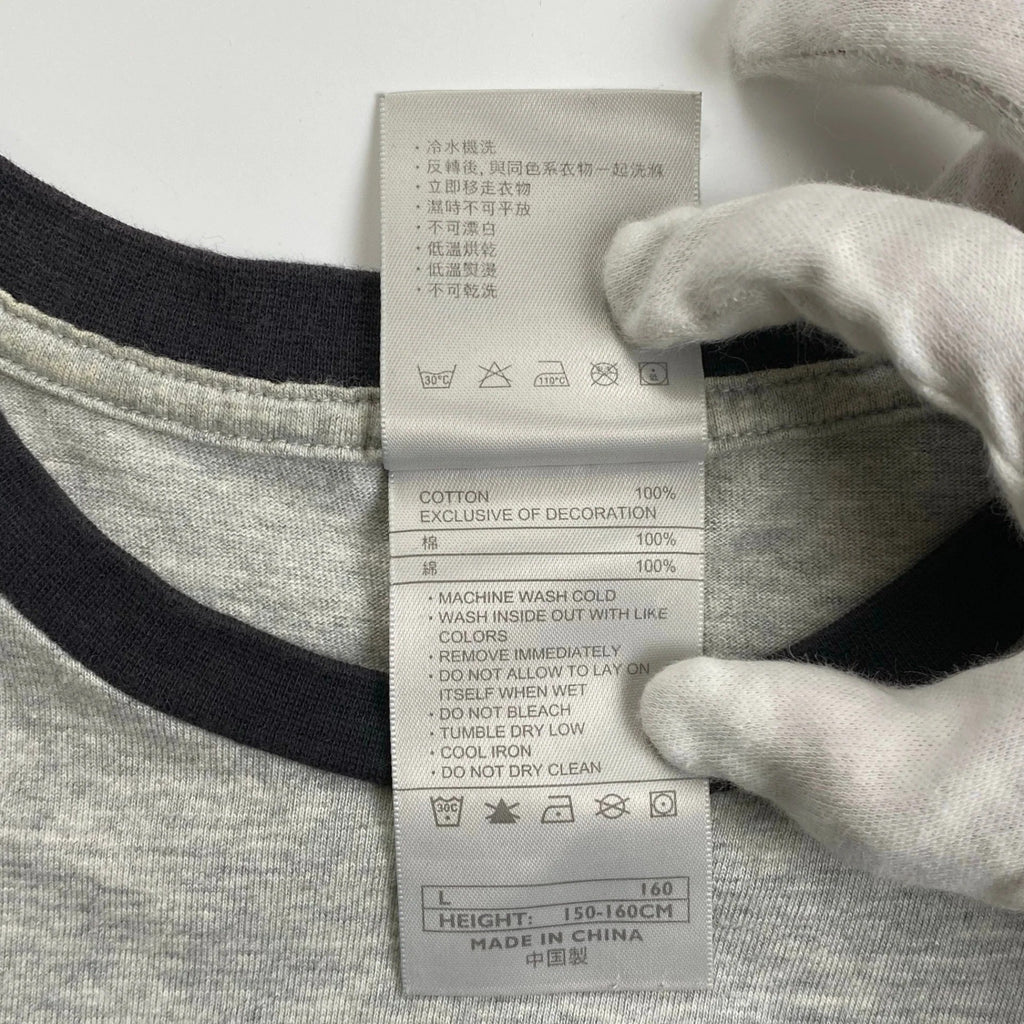 00s NIKE ナイキ / フロッキープリント リンガー ロゴTシャツ ユニセックス SIZE：L