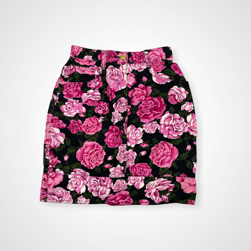 MOSCHINO モスキーノ / フラワーデニムスカート SIZE：9