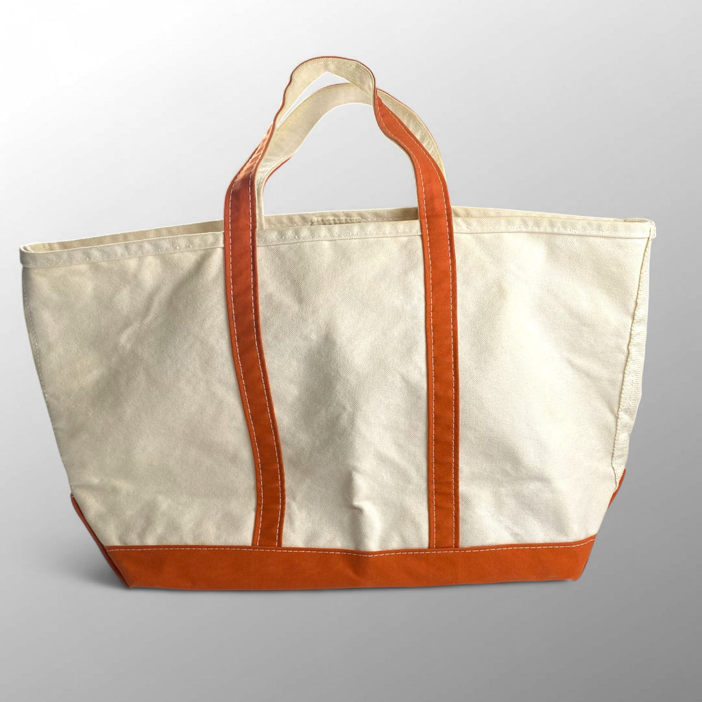90s LL Bean エルエルビーン / USA製 ヴィンテージ BOAT&TOTE ボートアンドトート ビッグサイズ オレンジ 希少色 幅60cm