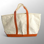 90s LL Bean エルエルビーン / USA製 ヴィンテージ BOAT&TOTE ボートアンドトート ビッグサイズ オレンジ 希少色 幅60cm