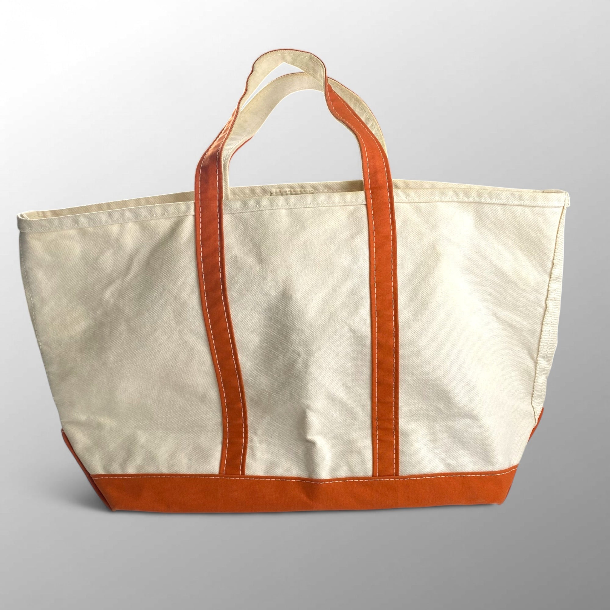 90s LL Bean エルエルビーン / USA製 ヴィンテージ BOAT&TOTE ボートアンドトート ビッグサイズ オレンジ 希少色 幅60cm