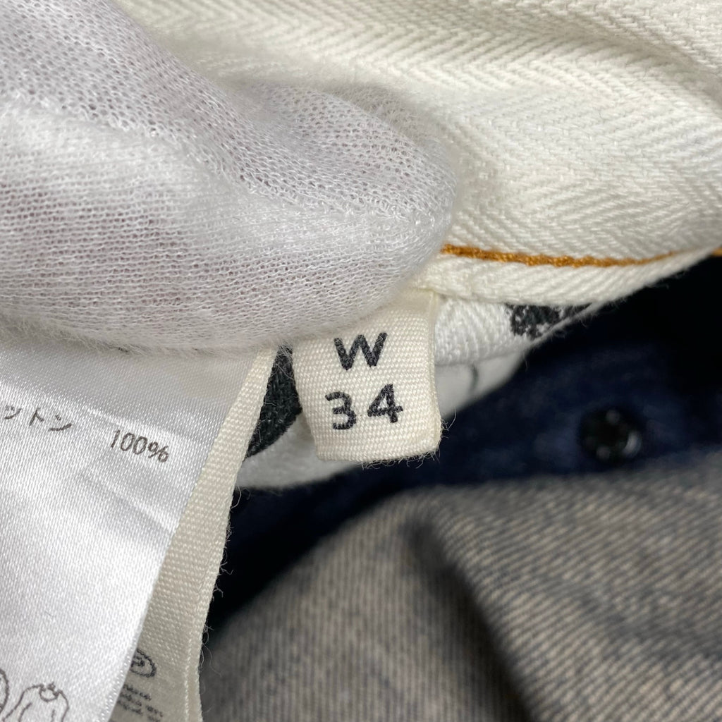 DENHAM デンハム / DRILL VJS regular fit denim pant デニムパンツ セルビッジ レザーパッチ ハサミスレキ 濃紺  SIZE:W34