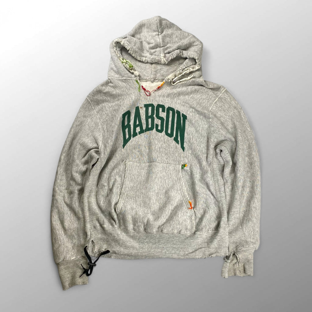 VINTAGE ヴィンテージ / 襤褸 ボロ ダメージ パーカー  BABSON大学 SIZE：XL程度