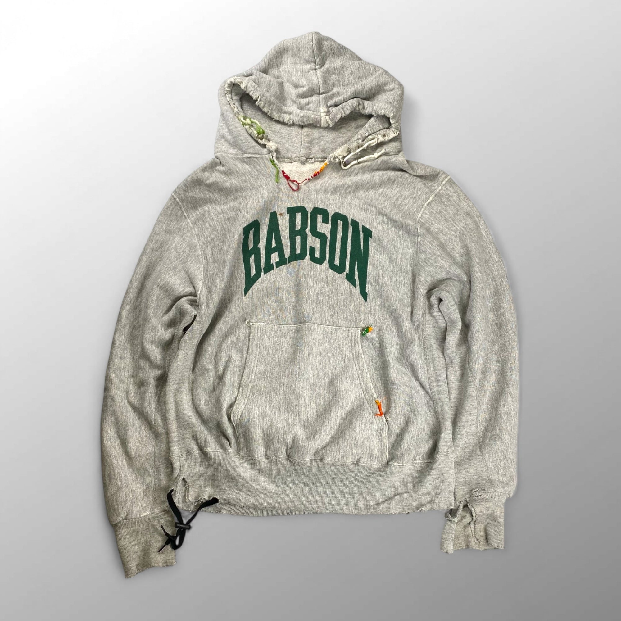 VINTAGE ヴィンテージ / 襤褸 ボロ ダメージ パーカー  BABSON大学 SIZE：XL程度